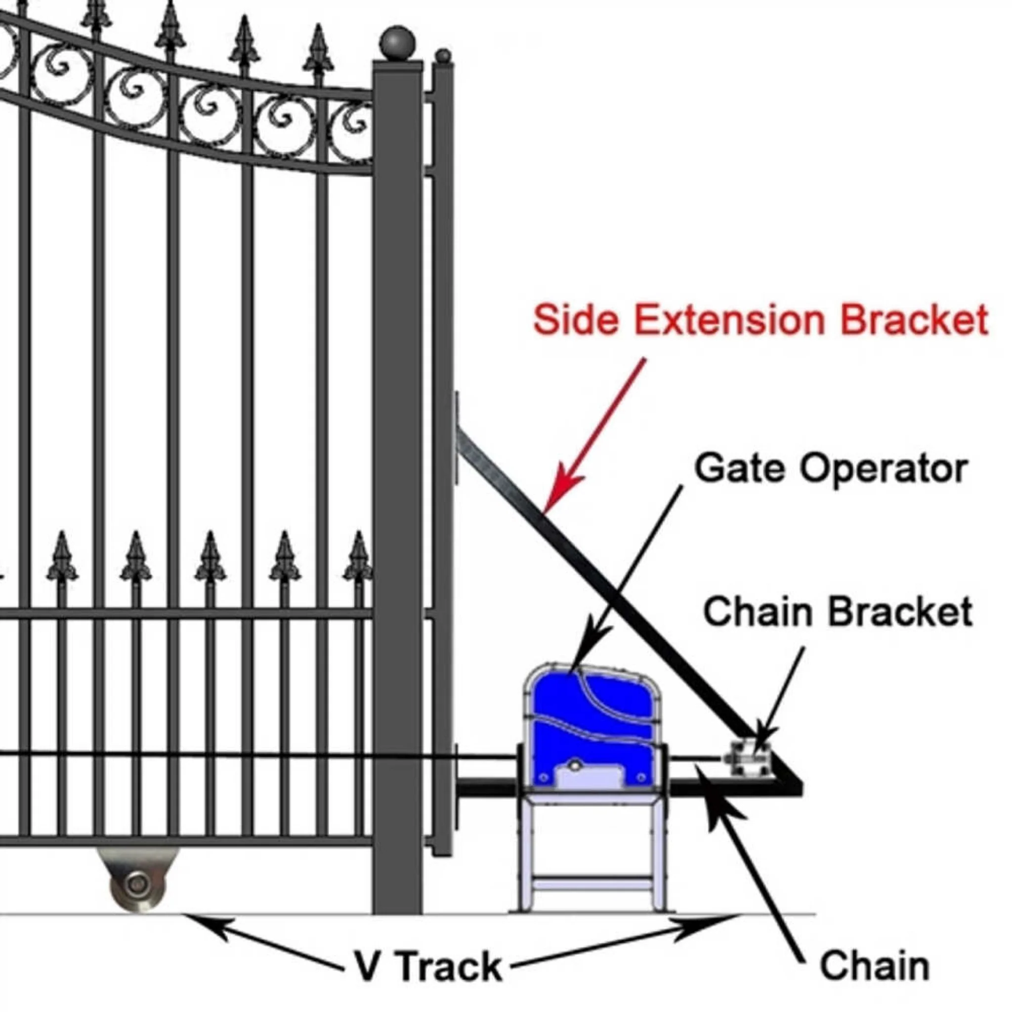 [12-18FT] Heavy-Duty Paris-Style Premium Steel Sliding Driveway Gate (SAK14850) - Image 6