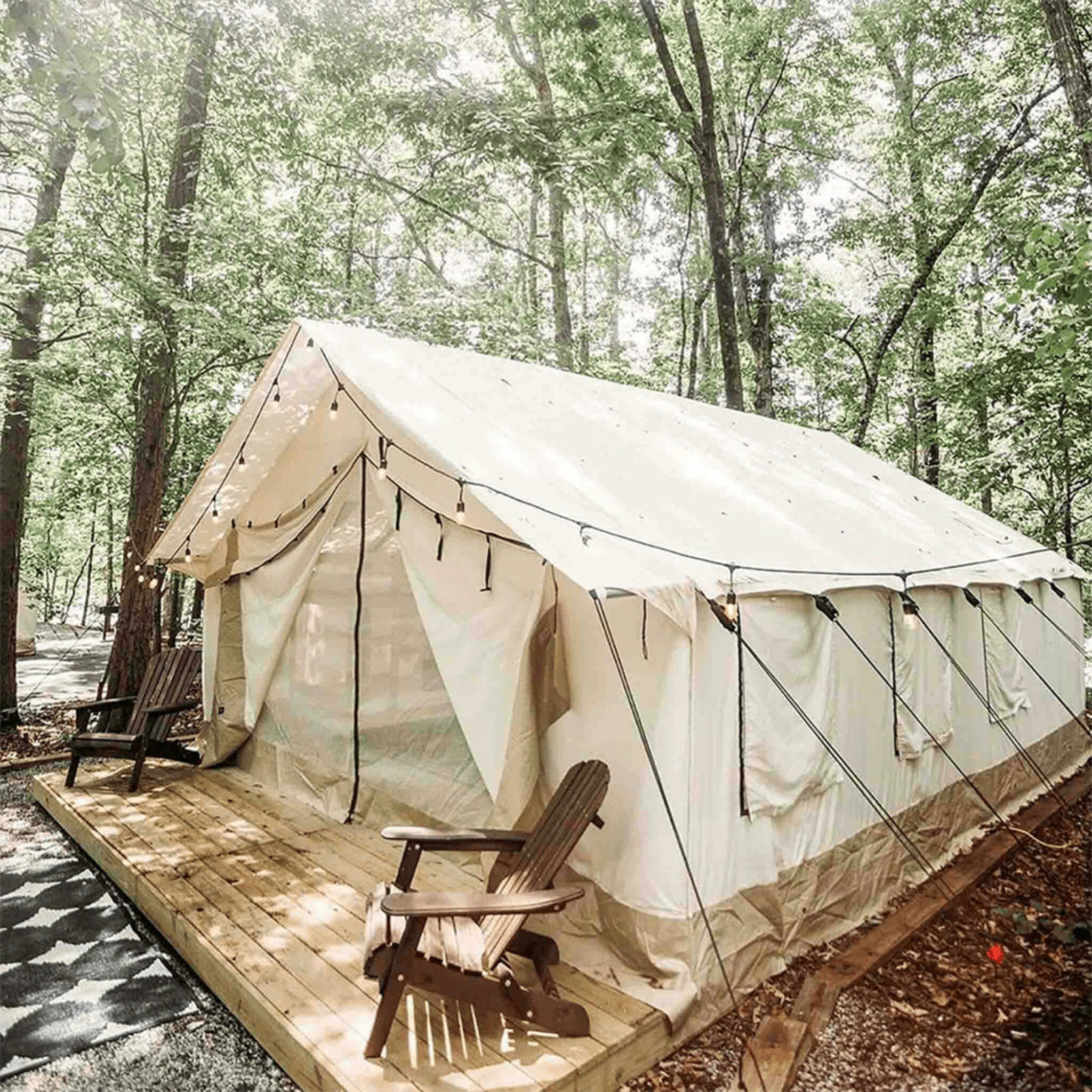 [16X20FT] White Duck Alpha UV Resistant Wall Tent With Double Stitched Seams (SAK21436) - Image 3