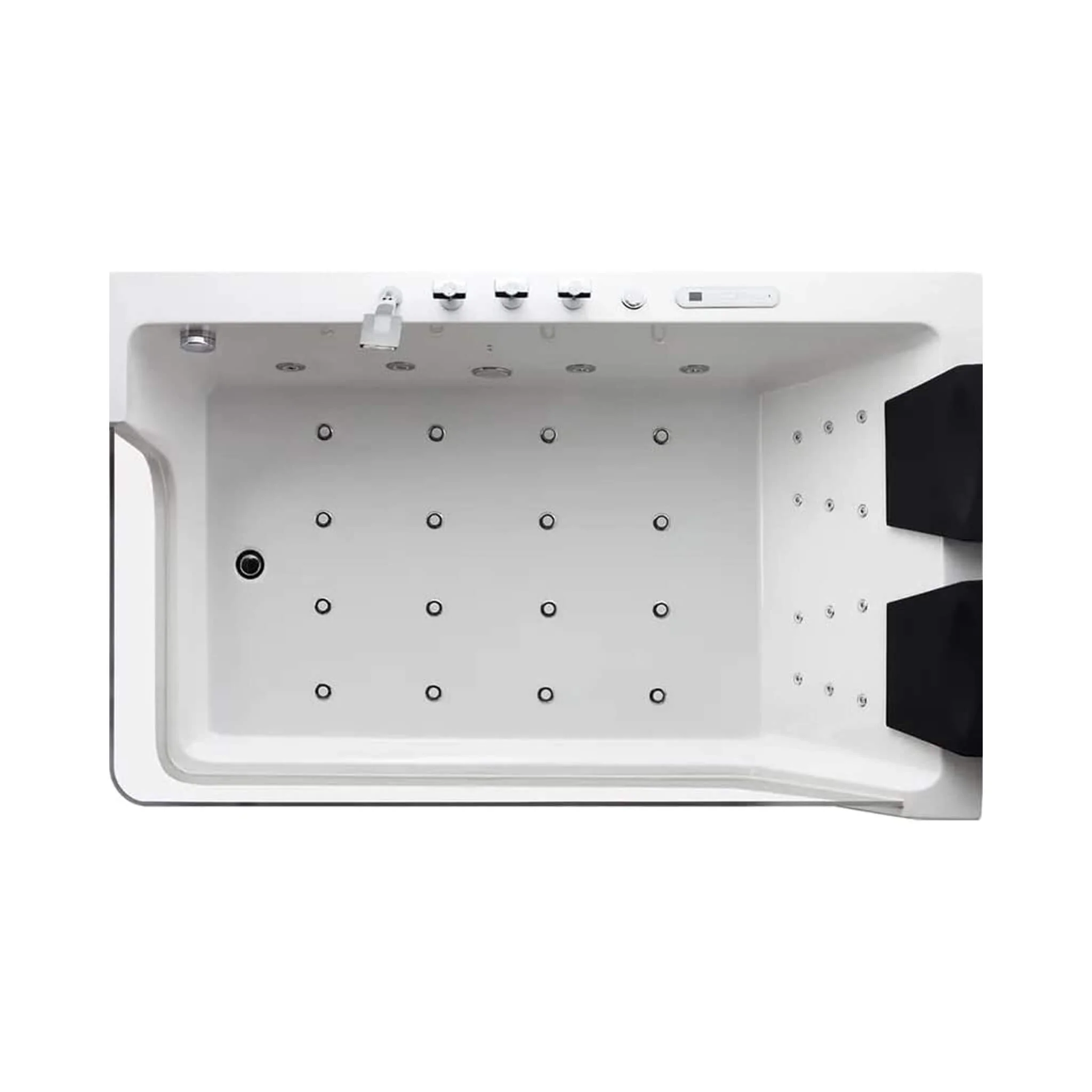 Nuvia Solstice 71-Inch Luxury 2-Person Acrylic Whirlpool Tub With LED Lights Jets And Faucet (SAK69173) - Image 3