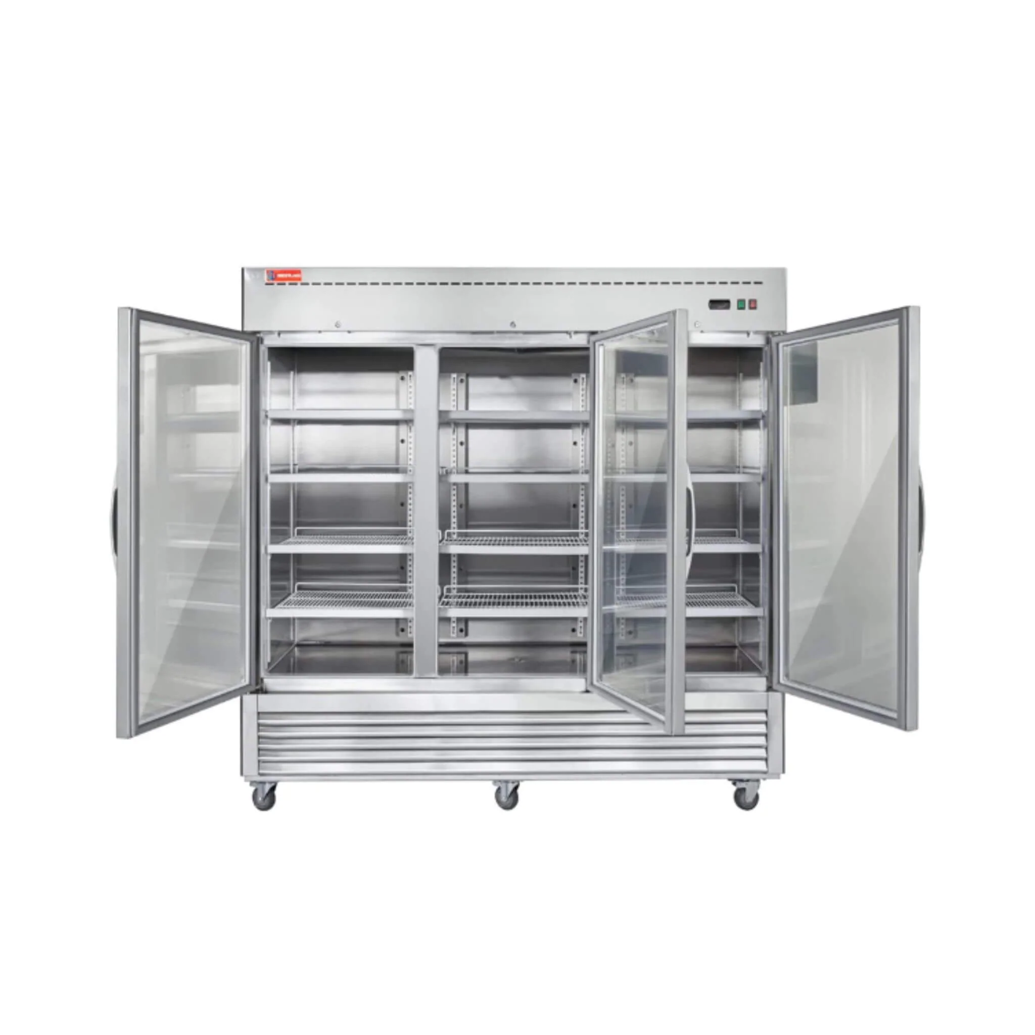 82-Inch Commercial Stainless Steel Upright Display 3 Section Merchandiser Refrigerator (SAK15724) - Image 3