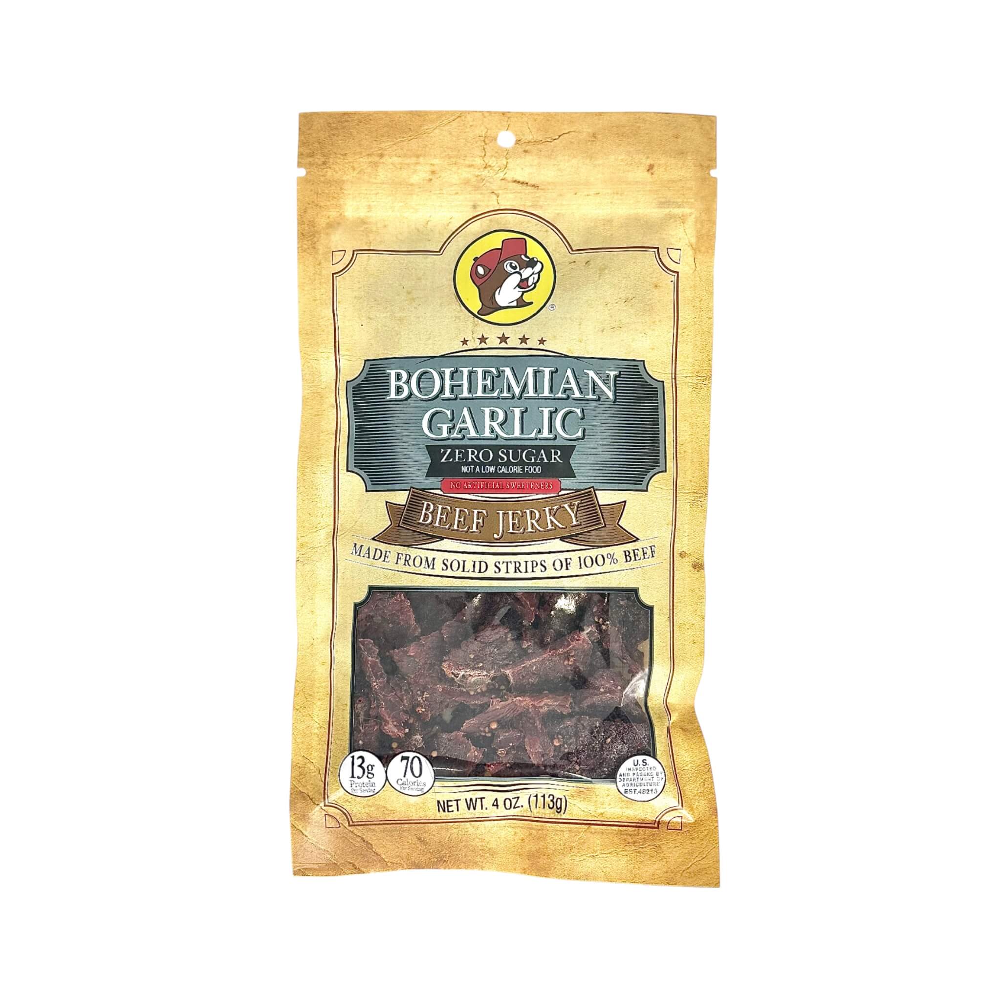 Buc-ee’s Premium Bohemian Garlic Zero Sugar Beef Jerky (SAK31576)