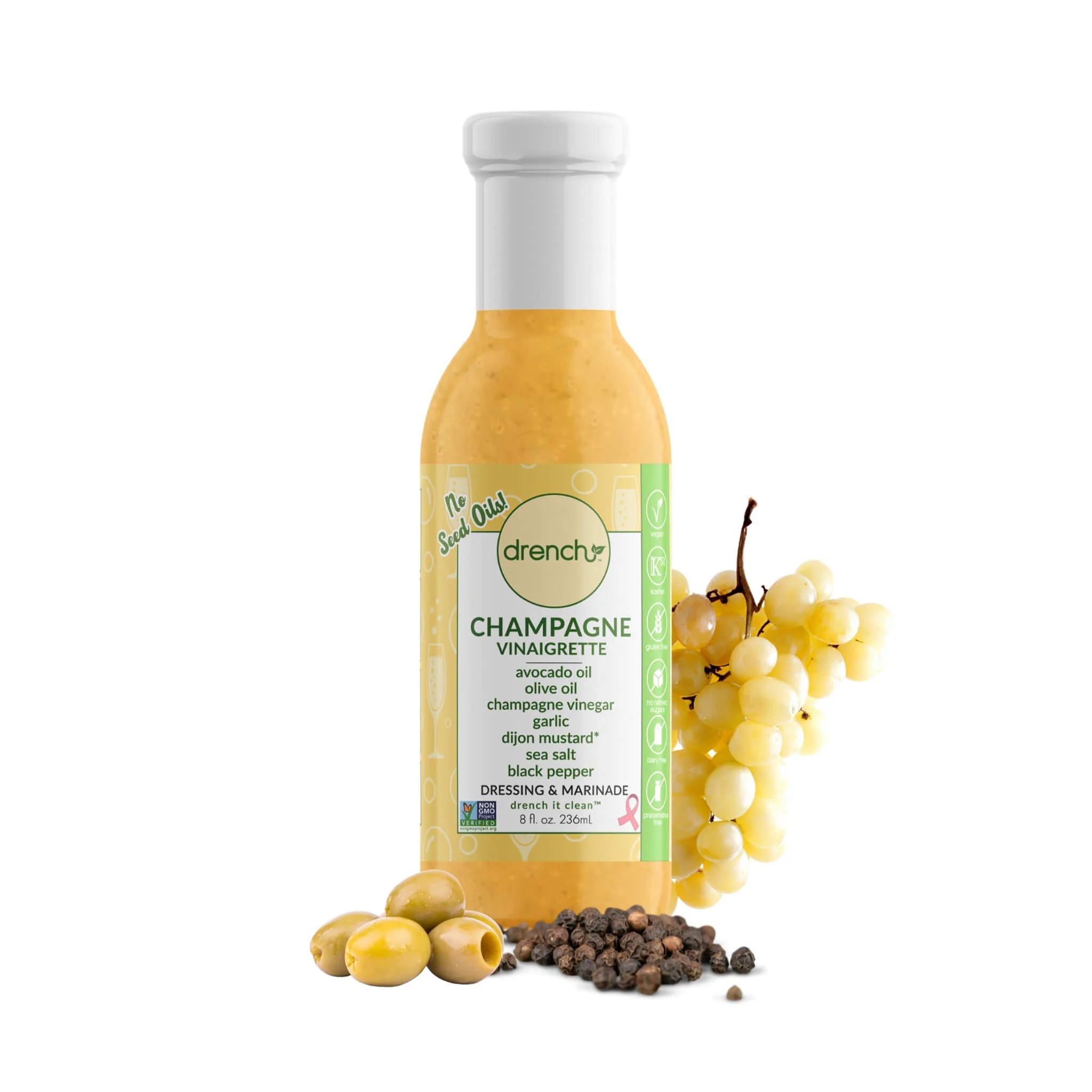 Drench Champagne Vinaigrette Salad Dressing (8 Oz) (SAK18527)