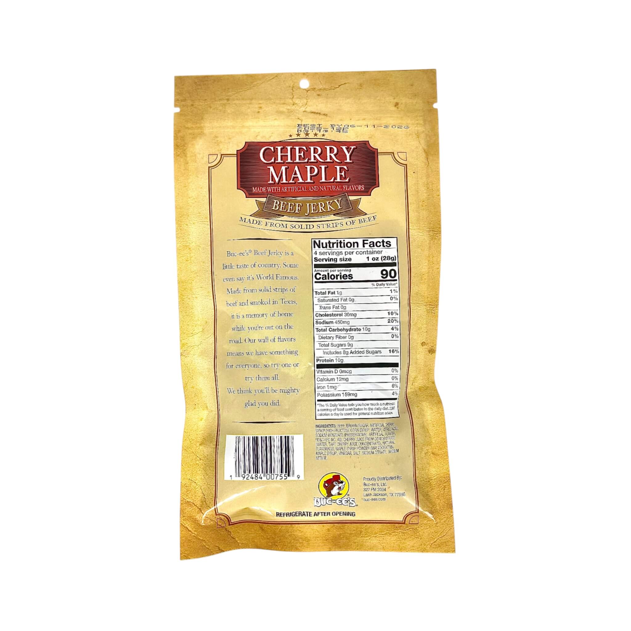 Buc-ee’s Premium Cherry Maple Beef Jerky (SAK14795) - Image 3