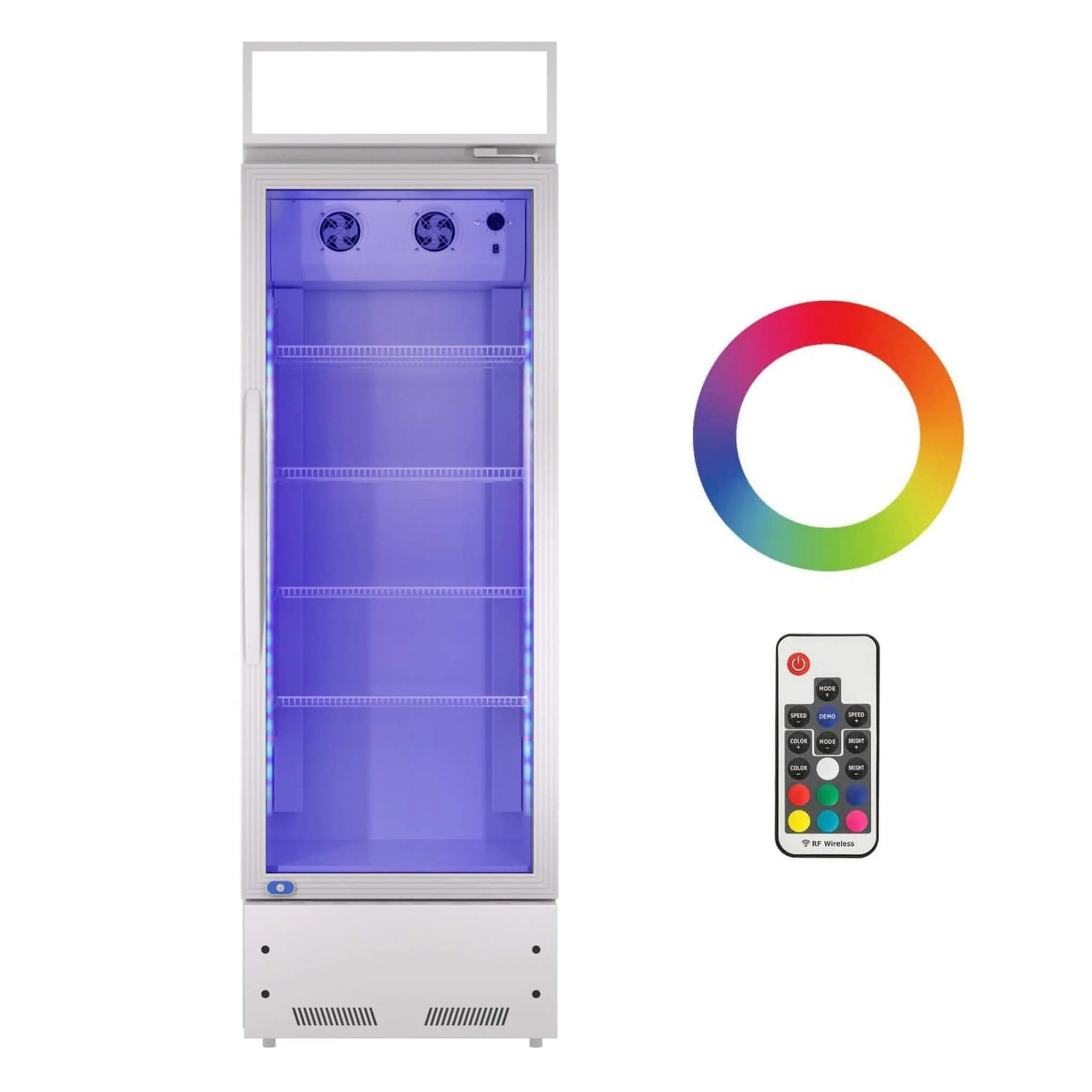 Heavy Duty Industrial Glass Door Beverage Merchandiser Refrigerator Cooler, 11 Cu.Ft (SAK04571) - Image 11