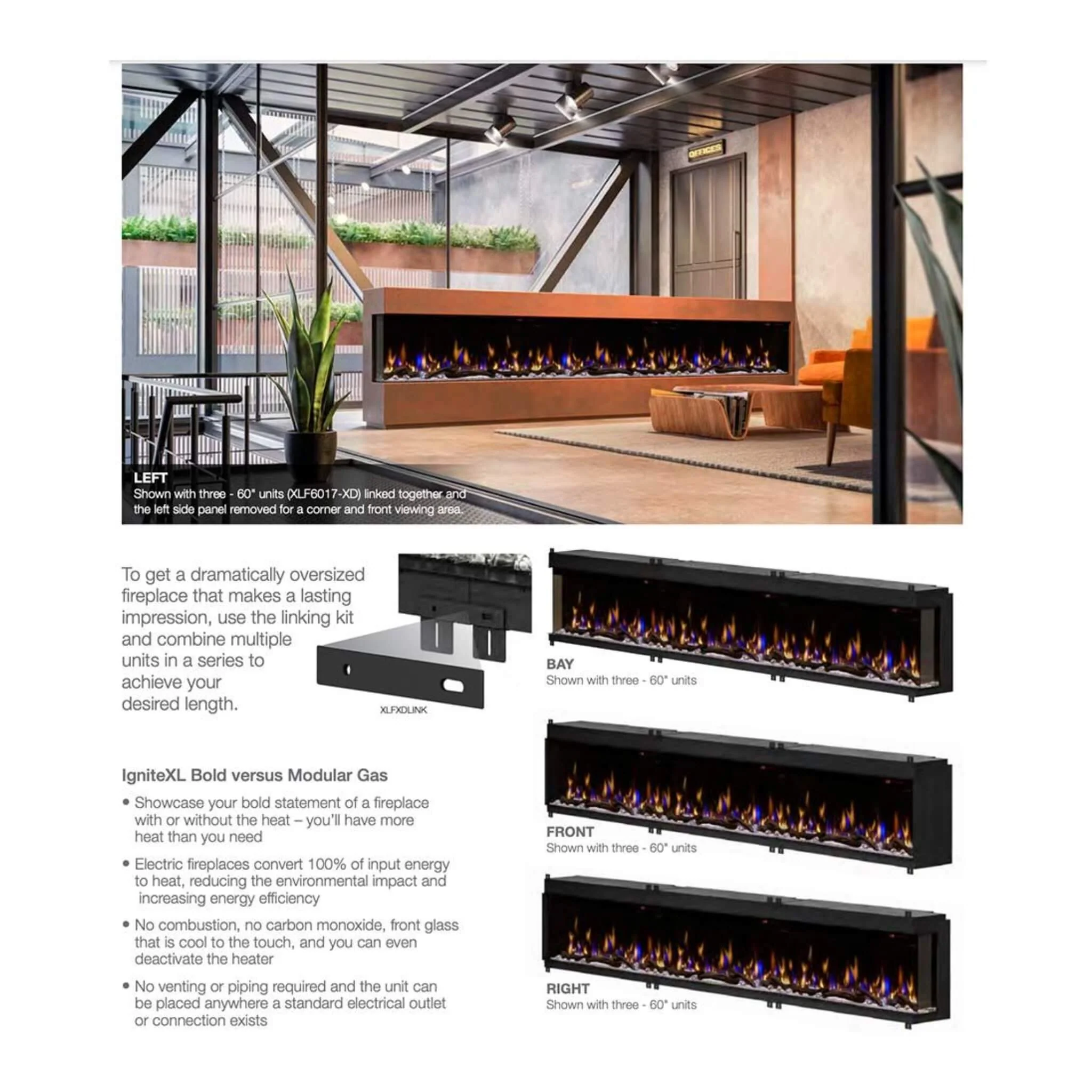Dimplex IgniteXL Bold 74-Inch Deep Built-In Linear Electric Fireplace [XLF7417-XD] (SAK78959) - Image 13