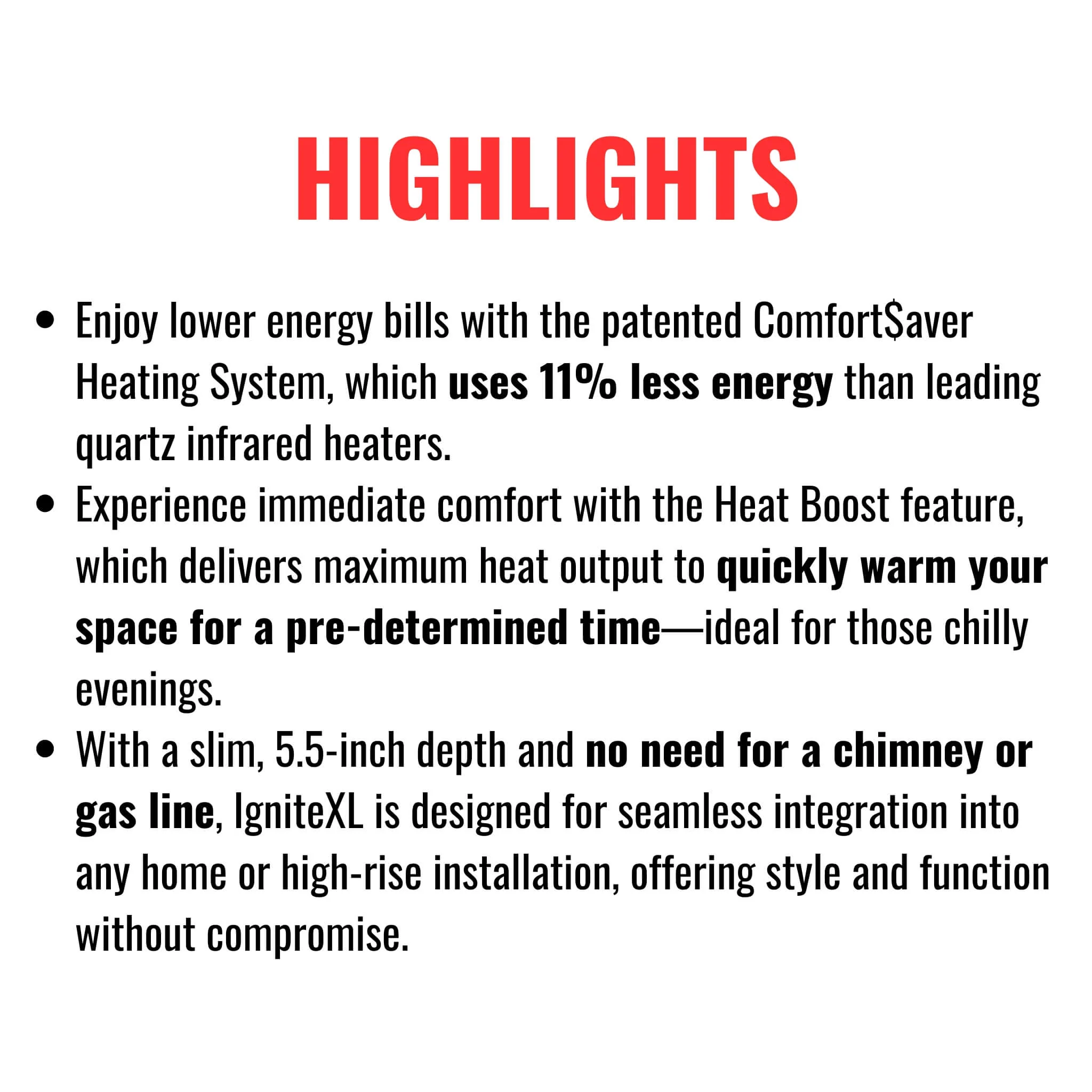Dimplex IgniteXL Linear Fireplace Electric With Comfort Saver Heating System (SAK82596) - Image 3