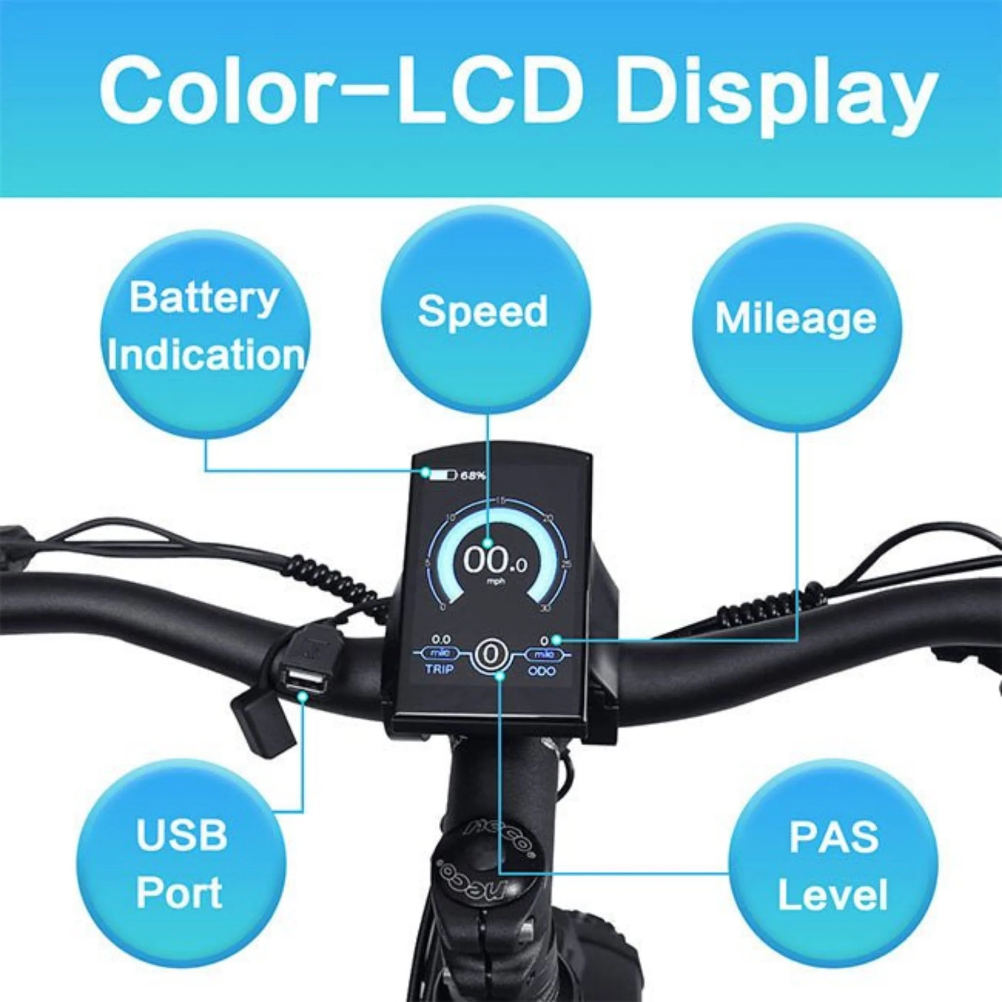 Dwmeigi MG8713 Pegasus 26-Inch 48V/16AH 750W Fat Tire Electric Bike, 280LBS (SAK96845) - Image 15