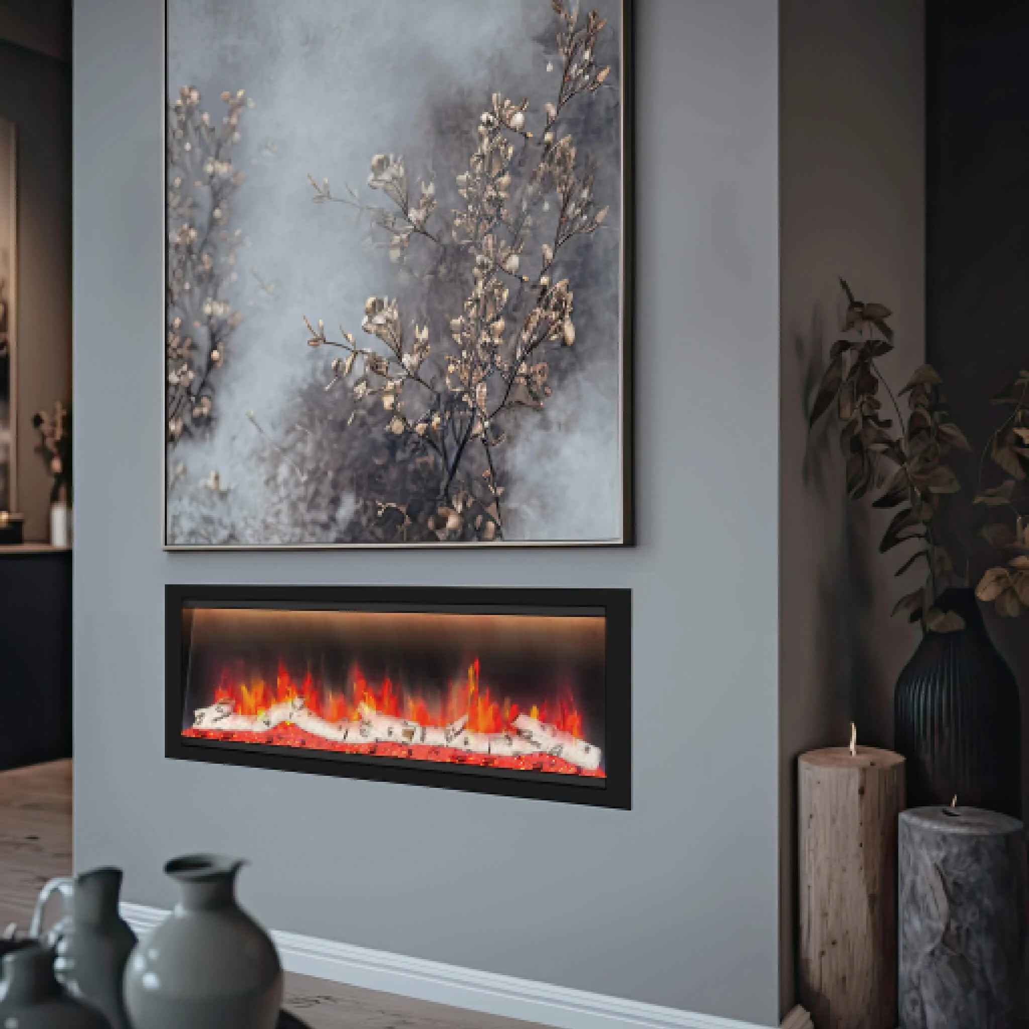 Dynasty Allegro 58" Smart Linear Electric Fireplace With Heater Timer Settings [DY-BFM58] (SAK23948) - Image 8