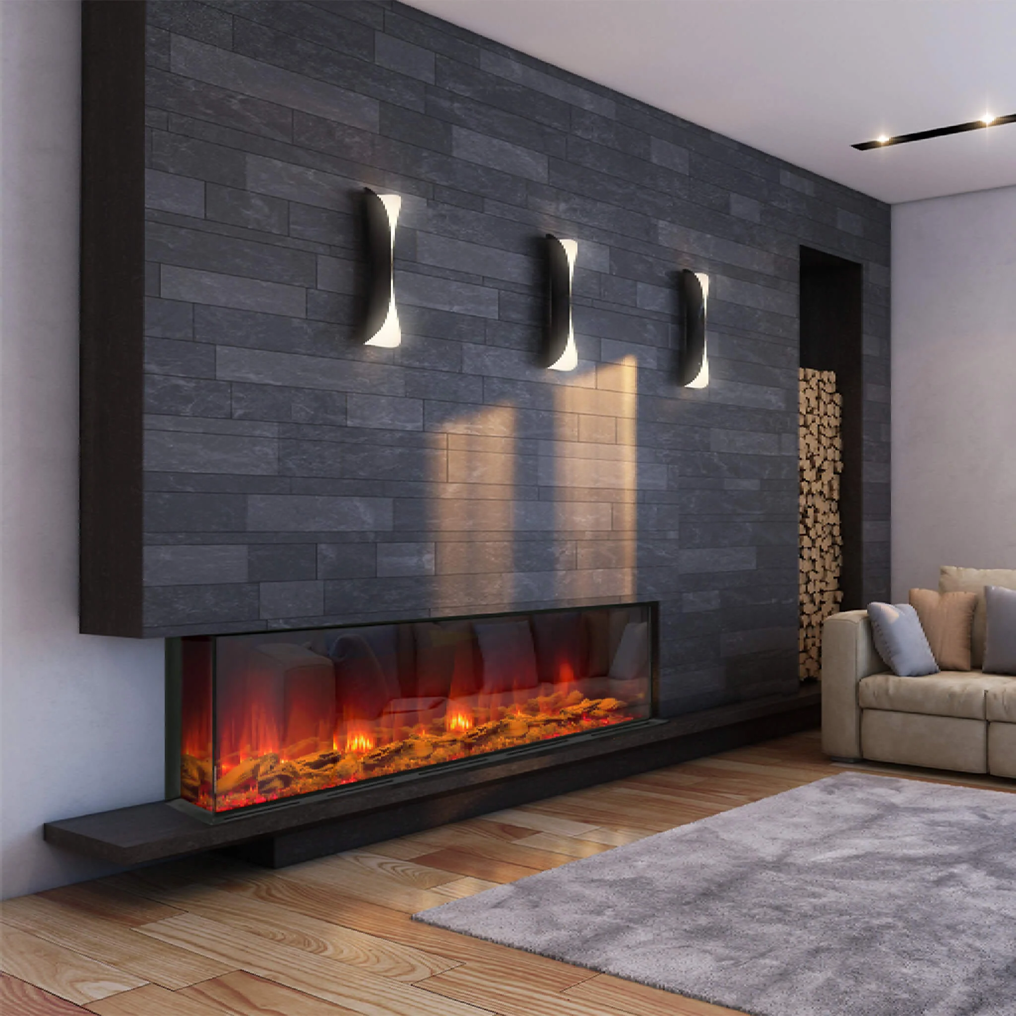 Dynasty Melody 64" Built-In 3 Sided Smart Electric Fireplace [DY-BTS60] (SAK79345) - Image 7