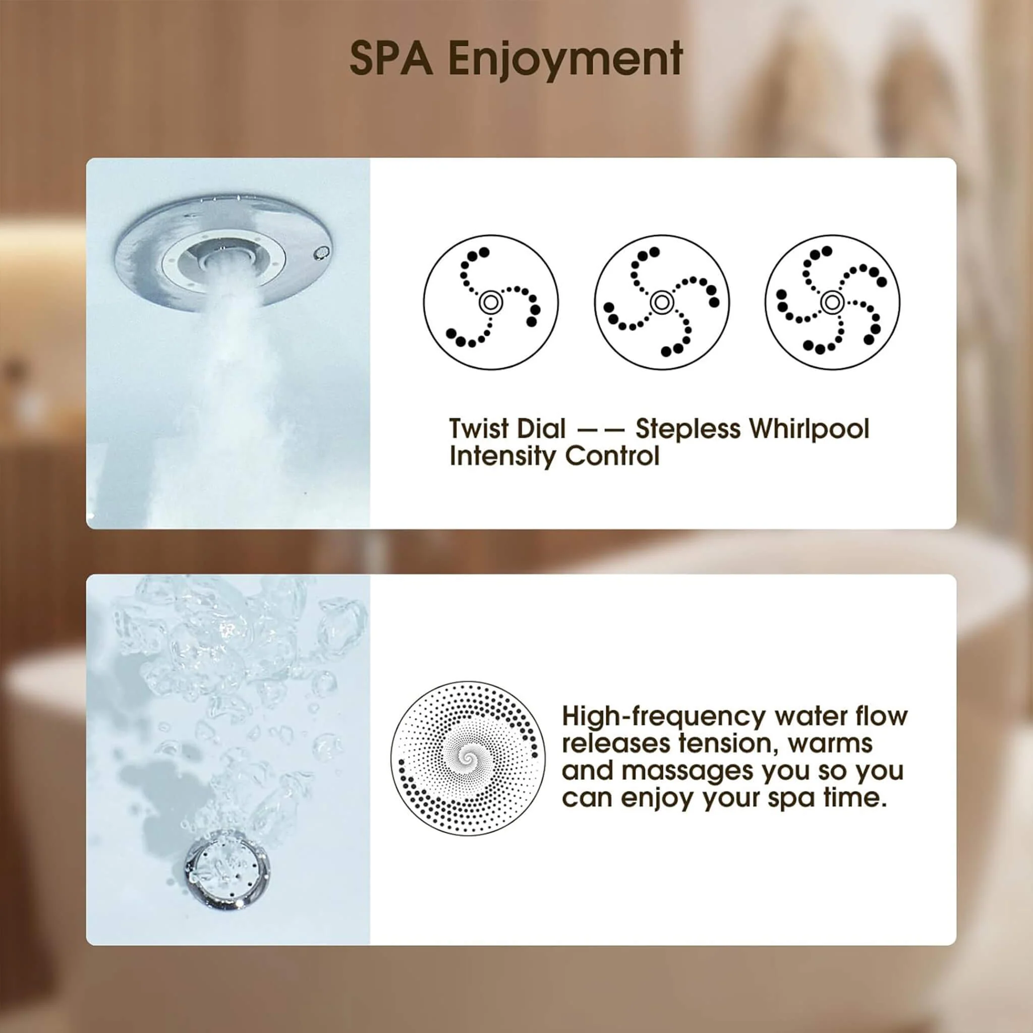Nuvia Verano Freestanding Whirlpool Air Bubble LED Massage Bathtub (SAK47639) - Image 4