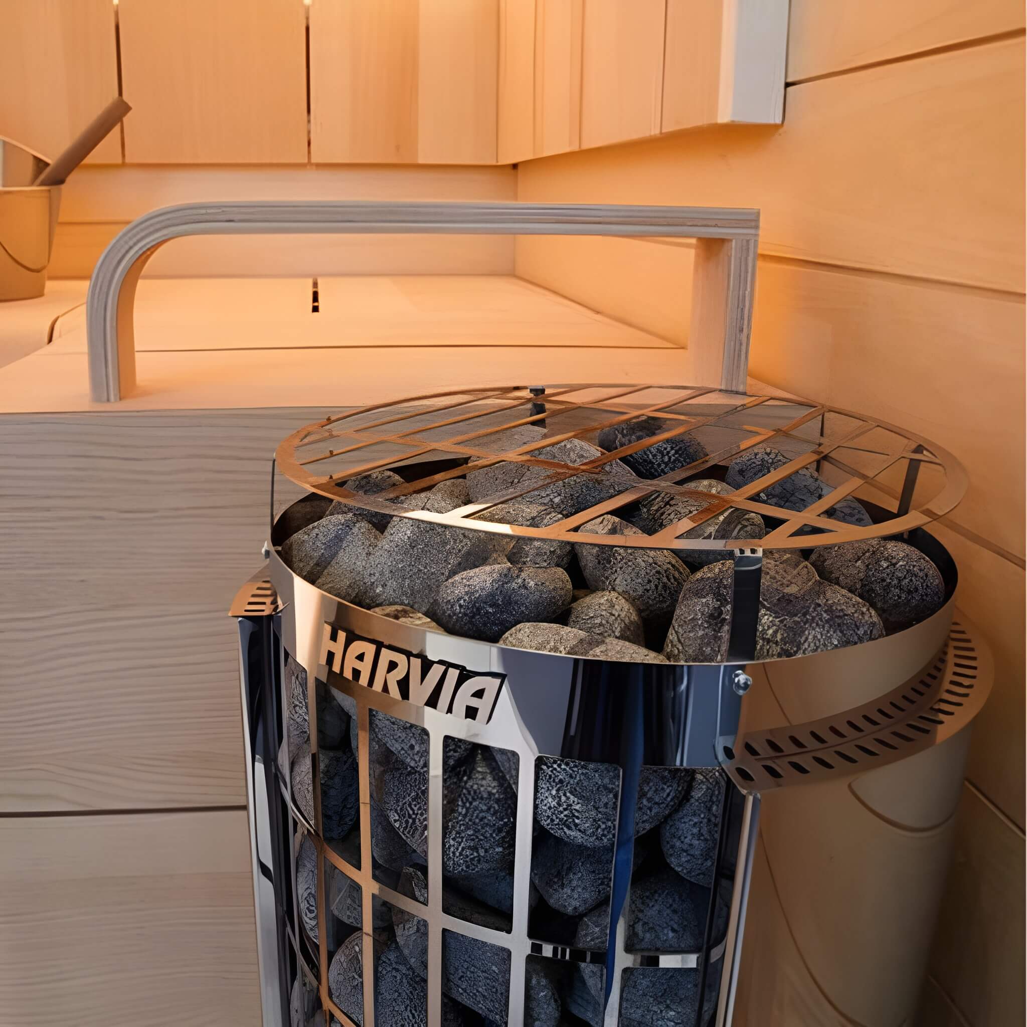 Harvia Cilindro UL Certified Electric Sauna Heater With Xenio CX45 Digital Control Panel & Sauna Stones [PC60/80/90/110E] (SAK86571) - Image 10