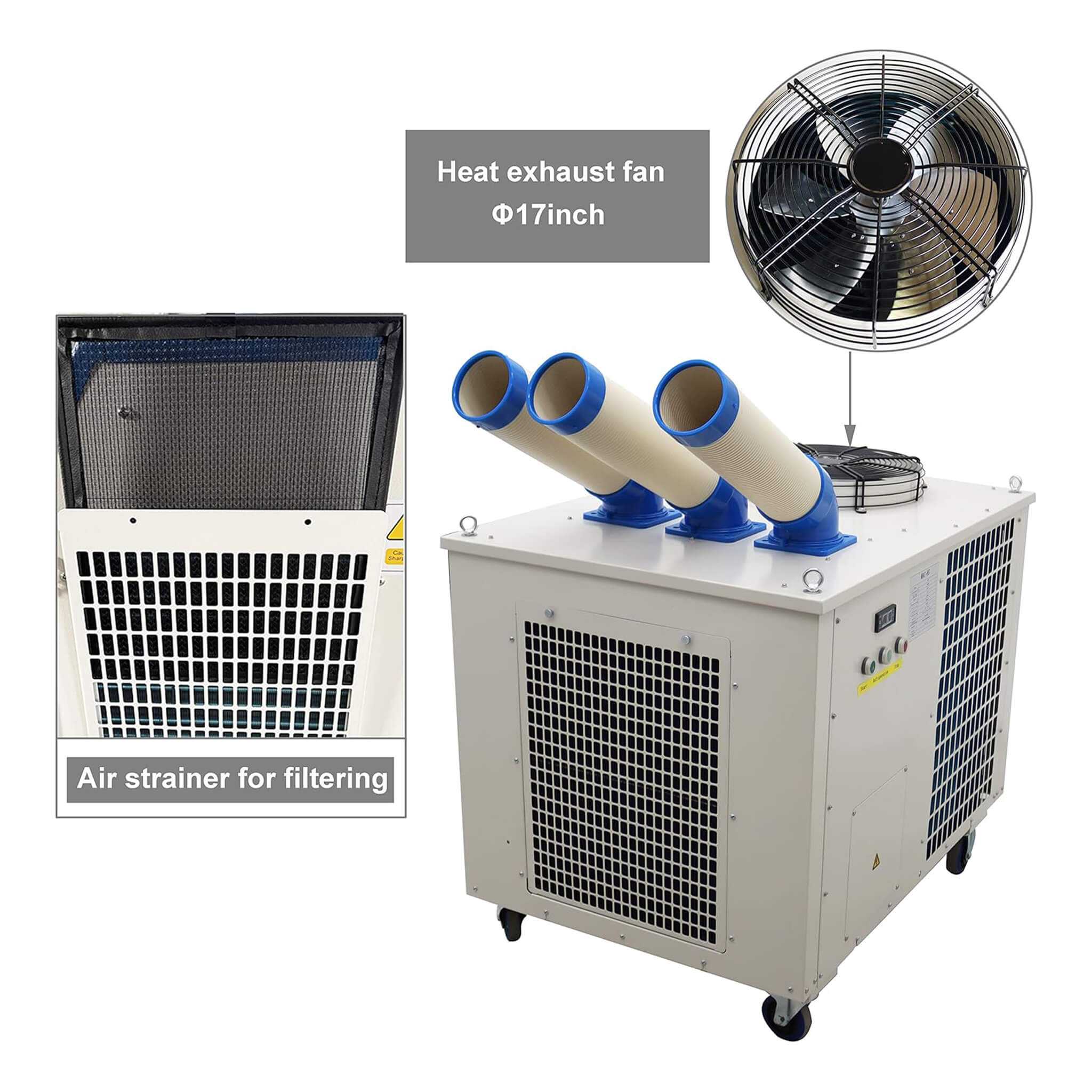 Heavy-Duty 220V Portable 29K BTU Outdoor Industrial Spot Cooler Air Conditioner (SAK18736) - Image 7