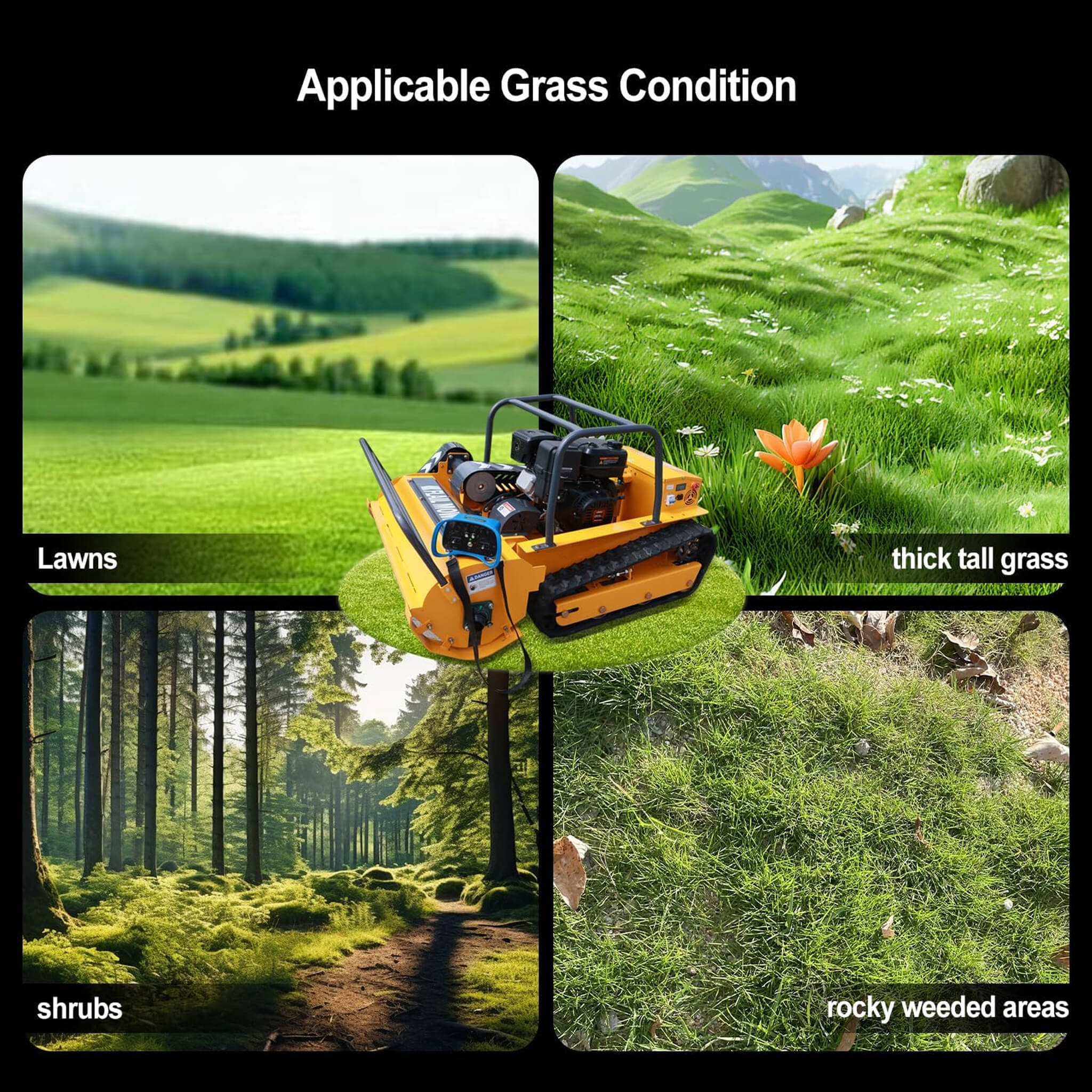 Heavy-Duty 459CC Commercial Remote-Controlled Hybrid Mower (SAK68124) - Image 9