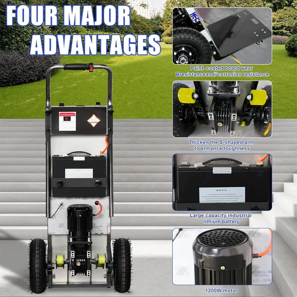 Heavy-Duty 880LBS Electric Motorized Stair Climbing Hand Truck Dolly (SAK72821) - Image 7