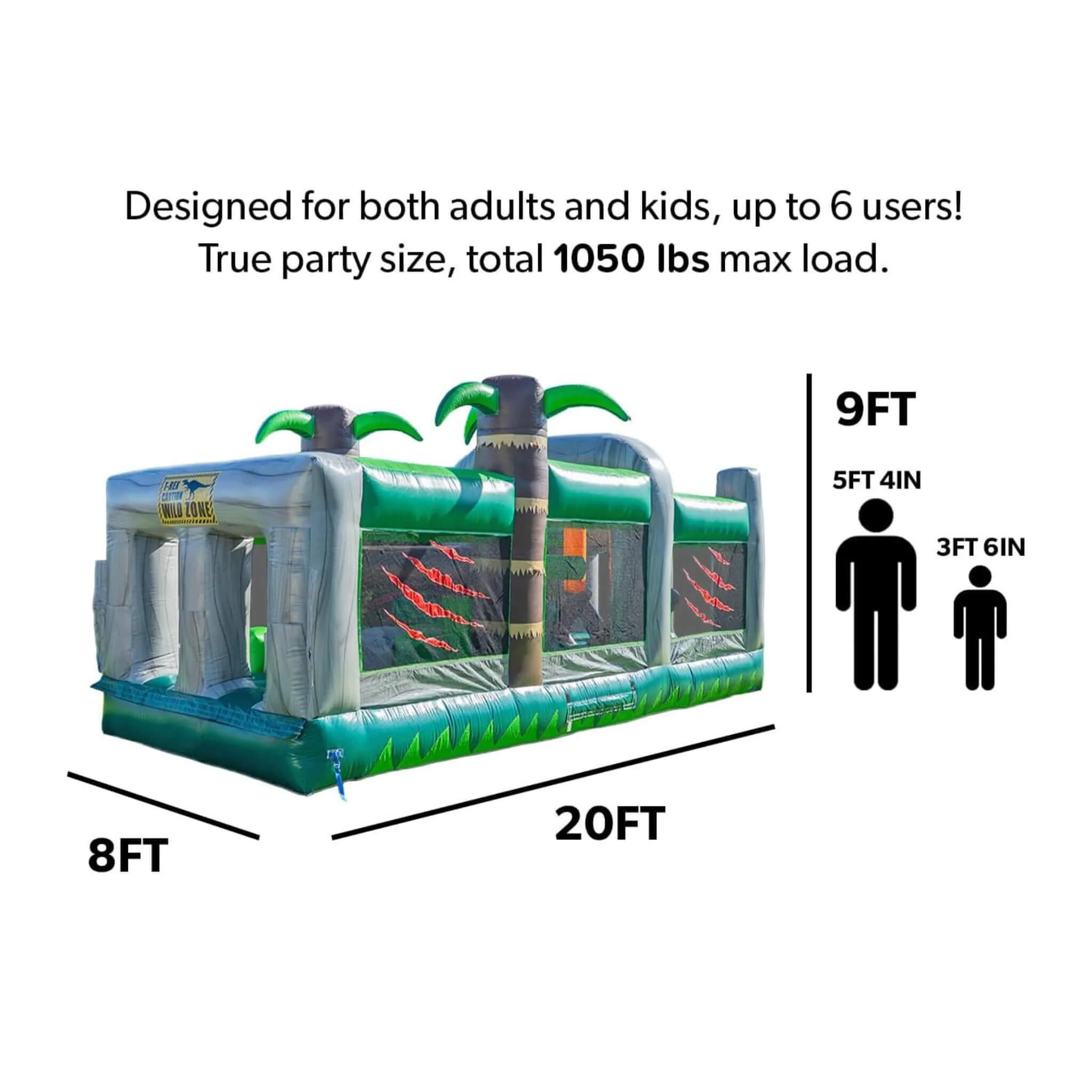 20FT Inflatable Dinosaur Obstacle Course With Blower (SAK90817) - Image 10