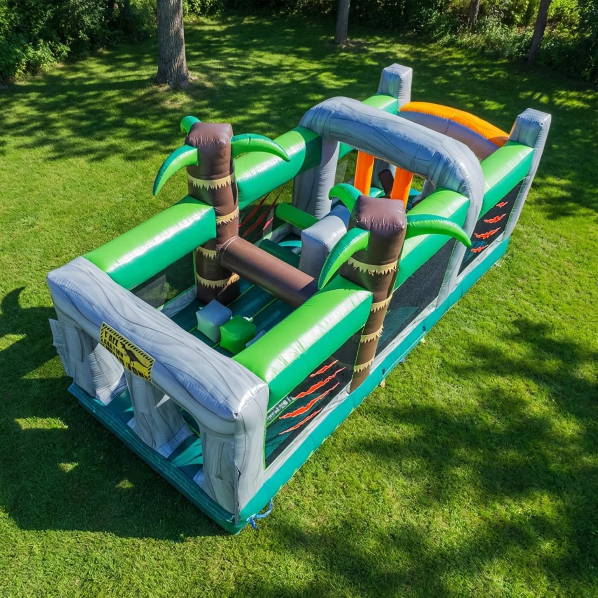 20FT Inflatable Dinosaur Obstacle Course With Blower (SAK90817) - Image 8