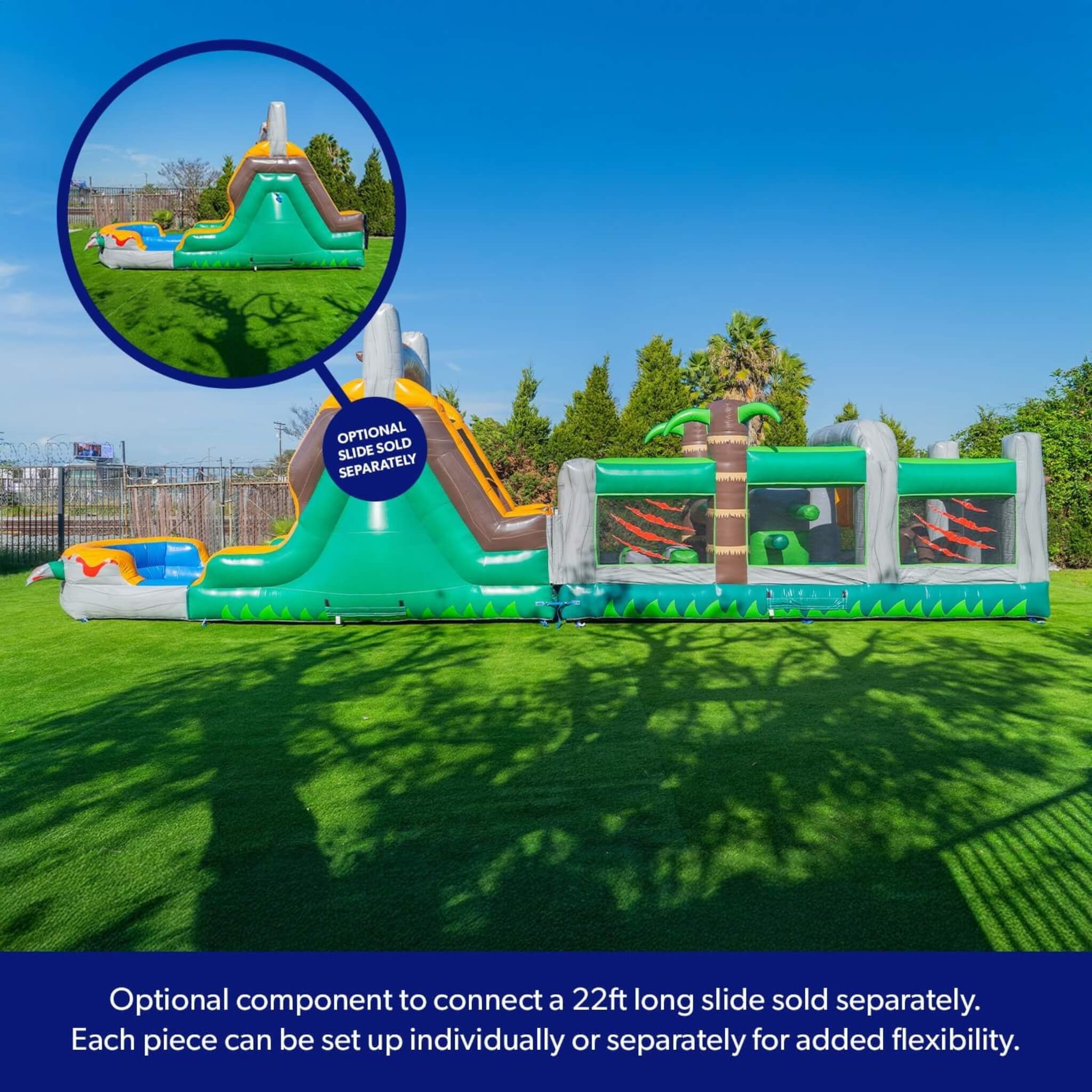 20FT Inflatable Dinosaur Obstacle Course With Blower (SAK90817) - Image 9