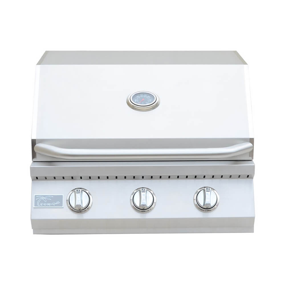 KoKoMo Grills 26-Inch Premium 36K BTU LP/NG 3 Burner Built-In Stainless Steel Gas Grill (SAK82173) - Image 5