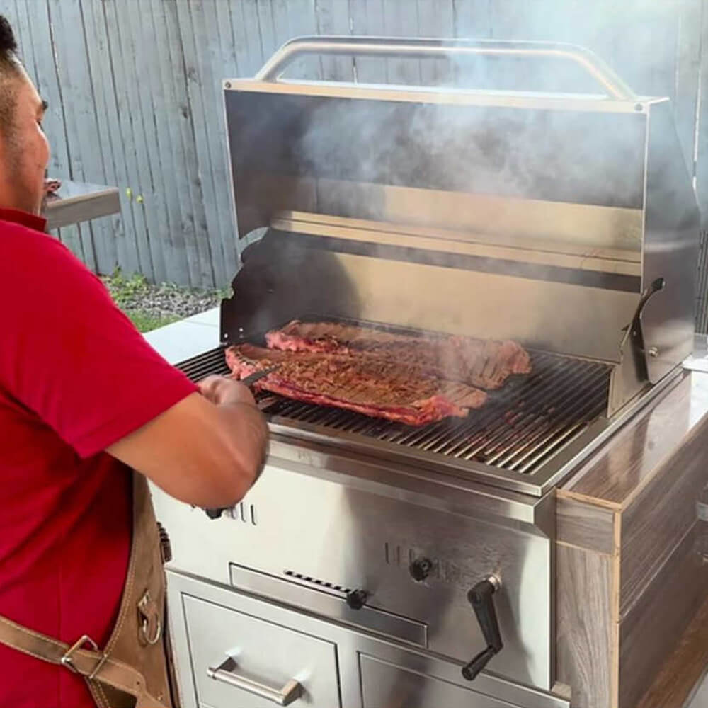KoKoMo Grills Premium Built-In Charcoal Grill With 304 Stainless Steel And Adjustable Heat Tray, 32" (SAK32504) - Image 6