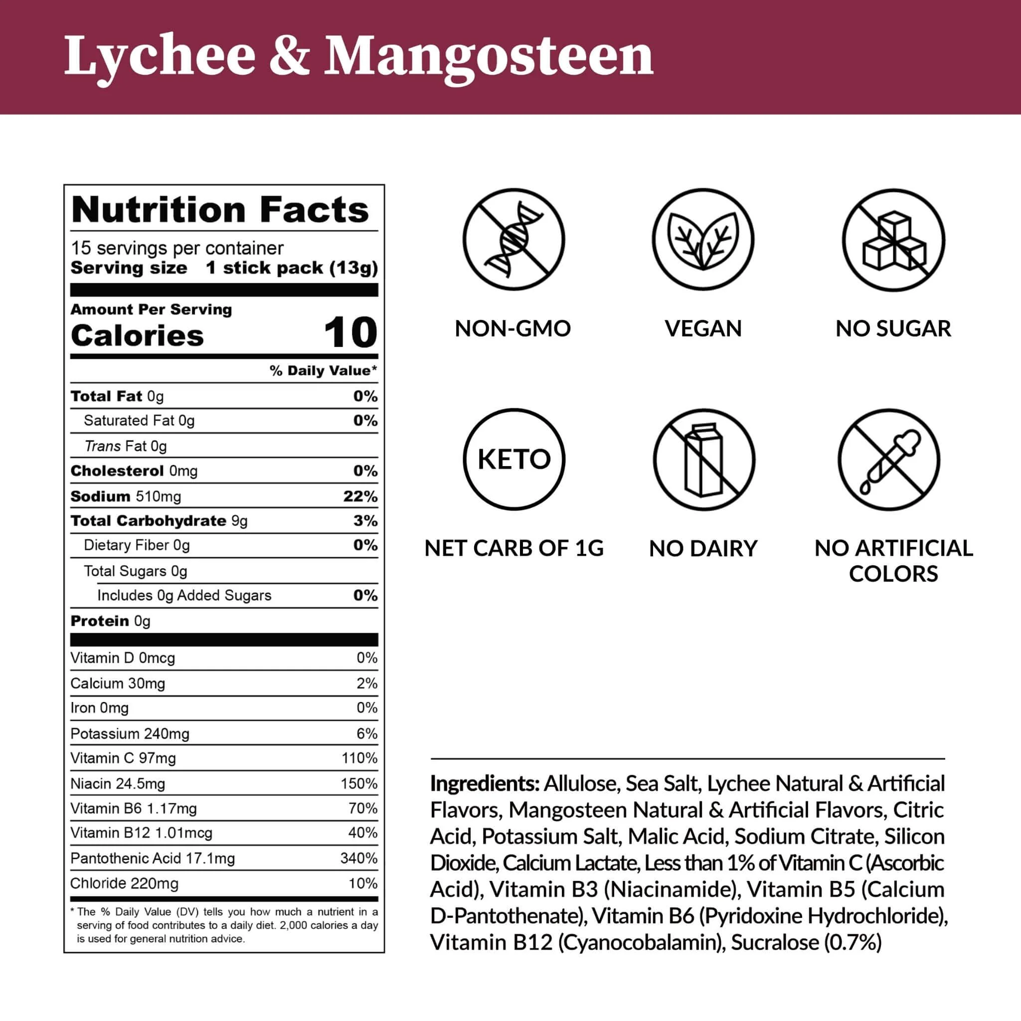 Mizu Lab Zero-Sugar Lychee & Mangosteen Electrolyte Drink Mix (SAK74560) - Image 5
