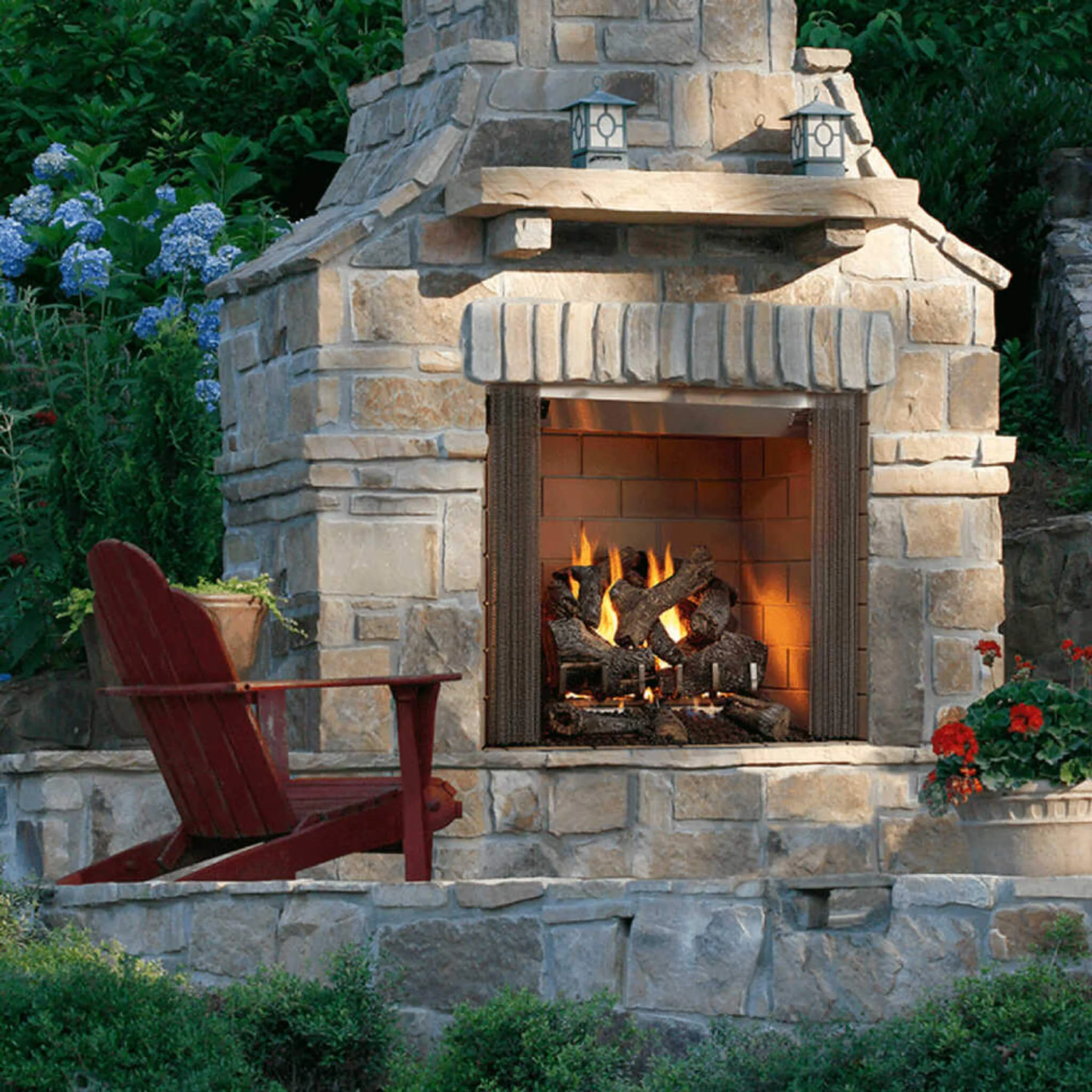 Majestic Castlewood 42-Inch Outdoor Wood Burning Fireplace [ODCASTLEWD-42-B] (SAK32468) - Image 4