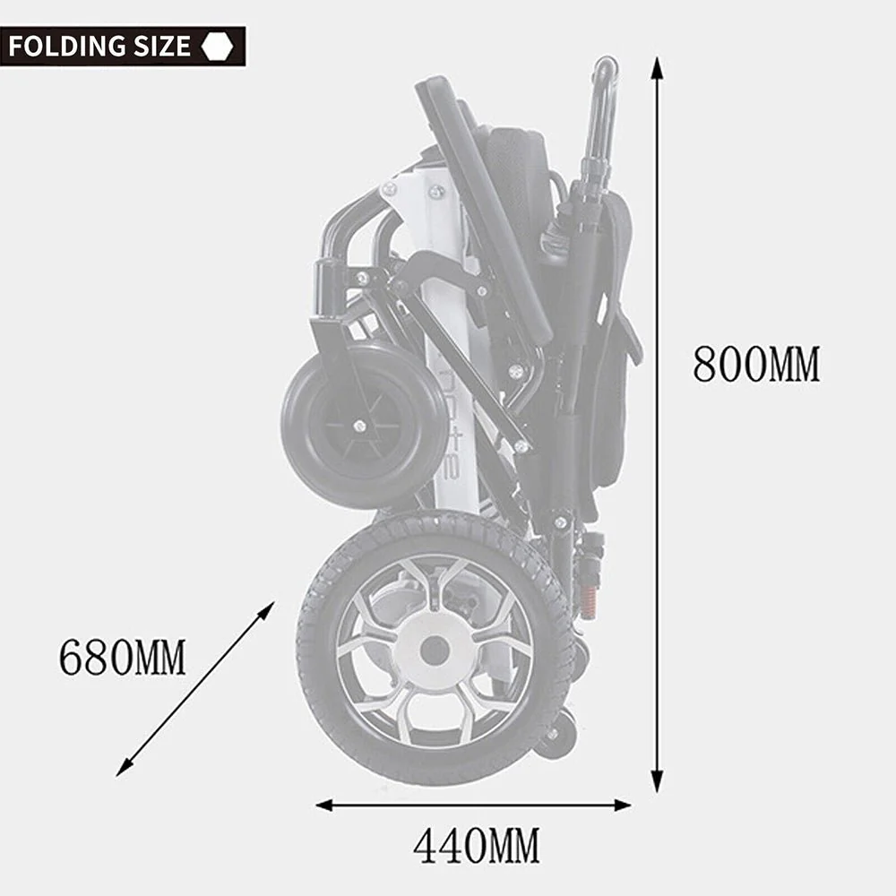 Mate Lightweight 250LBS Foldable Electric Dual Motor Power Motorized Mobility Wheelchair (SAK79245) - Image 16