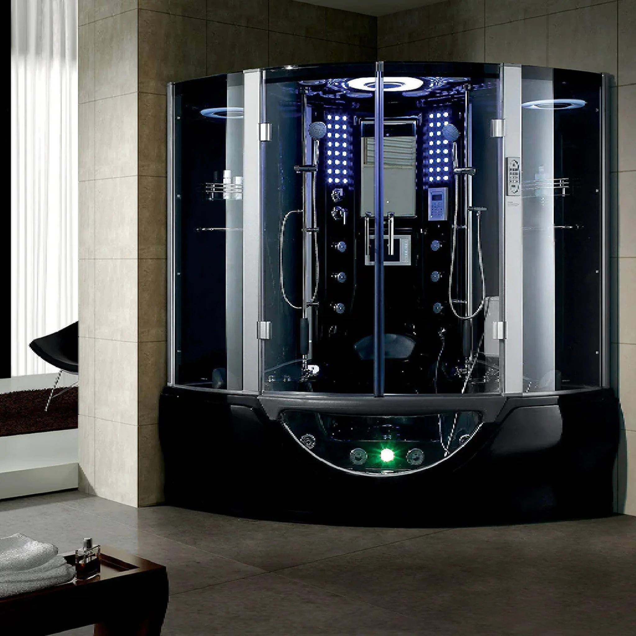Maya Bath Valencia Steam Shower Massage Bathtub With LCD TV (SAK20479) - Image 9