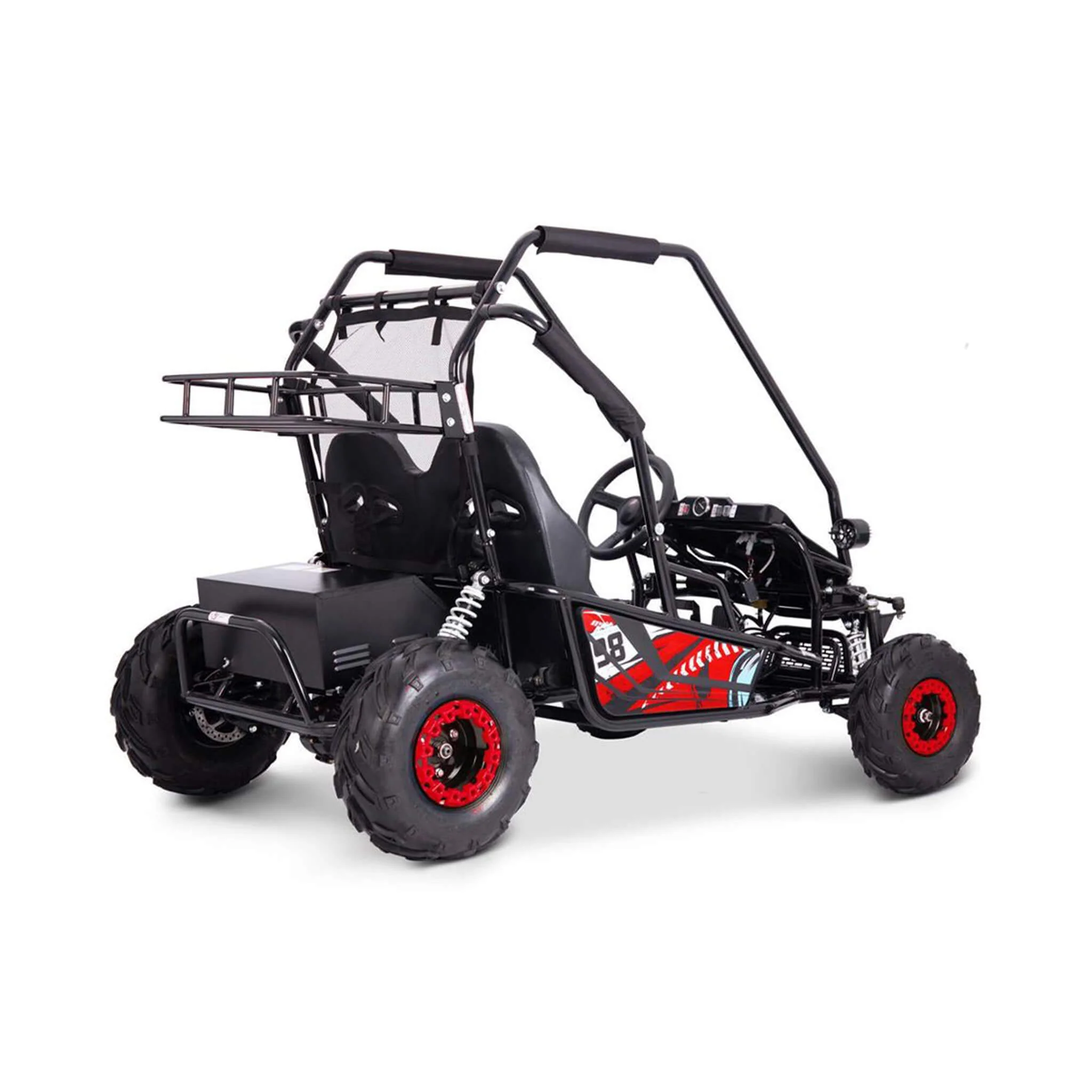 MotoTec Mud XL 60V/20AH Electric Full Suspension Go Kart, 2000W (SAK96351) - Image 5