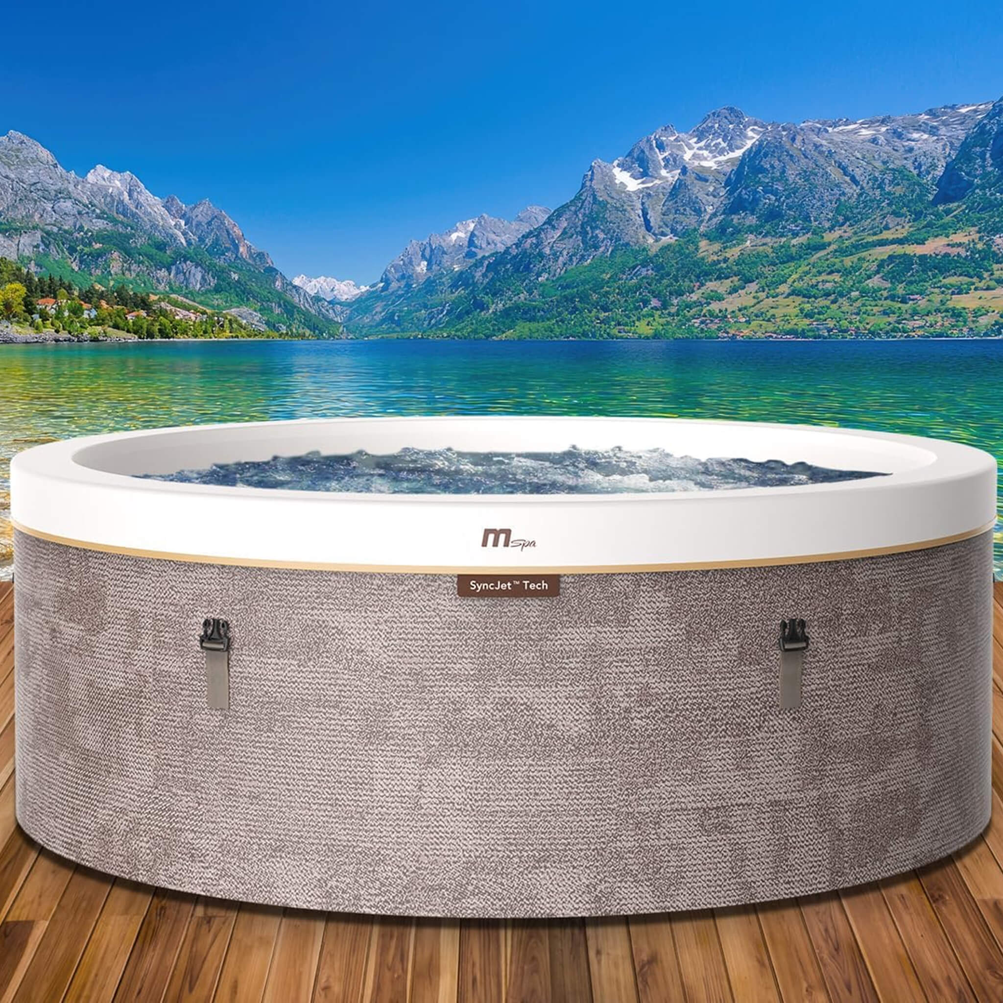 MSpa Cocoon Verto Series Six-Person Inflatable Round Hot Tub With Hydro Massage [F-CO066WE] (SAK50928) - Image 9