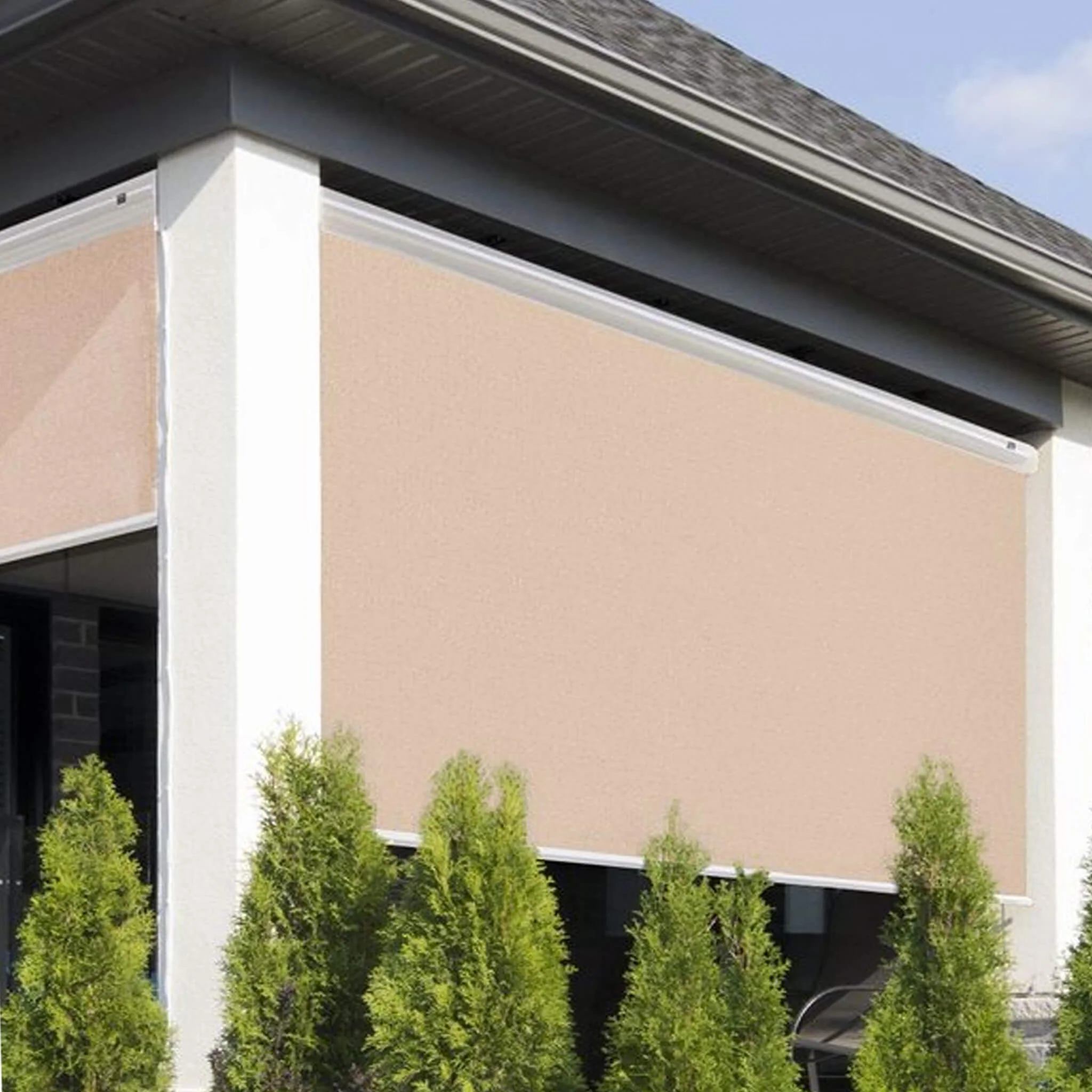 Multiple Awnings Multishade Premium Aluminum Retractable Outdoor Shade With PVC Covered Polyester Fabric [Made-To-Order] (SAK59071) - Image 3