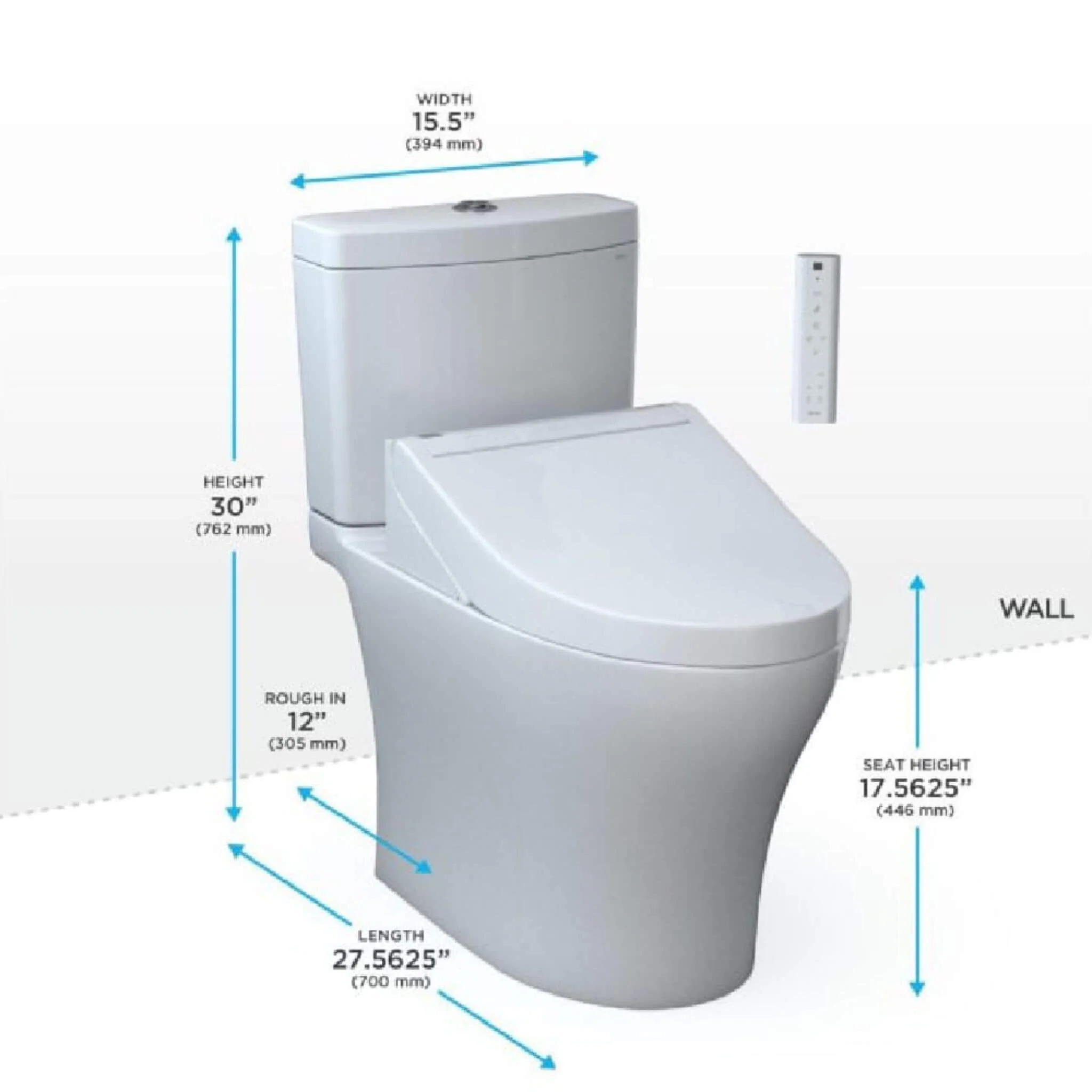 [MW4463084CEMFGN#01] TOTO Aquia IV 1.28 GPF And 0.9 GPF Universal Height Elongated Bidet Seat Toilet (SAK36542) - Image 3