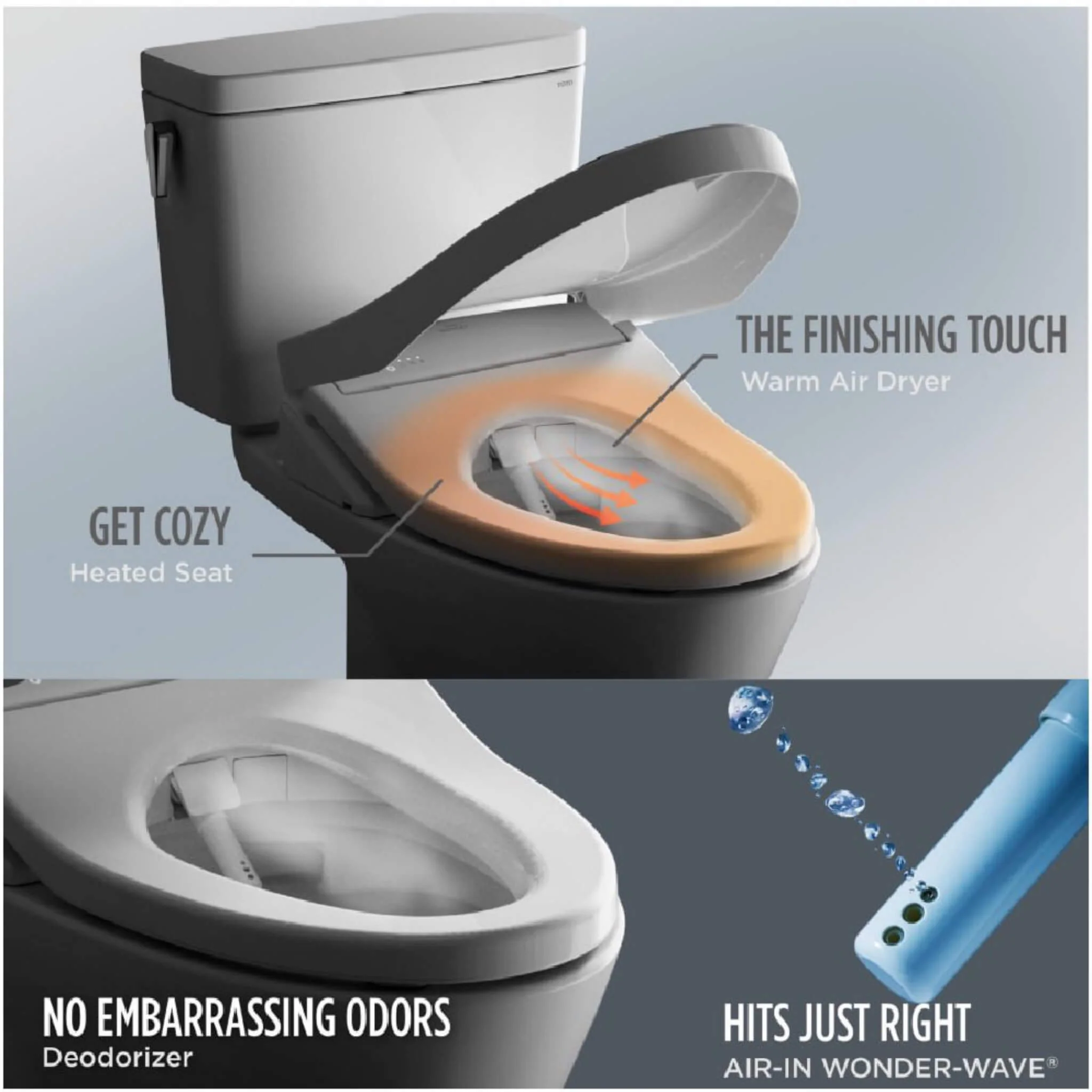 [MW4544726CEFG#01] TOTO Drake II 1.28 GPF Elongated Chair Height Toilet With Washlet S7 Bidet Seat (SAK29654) - Image 13