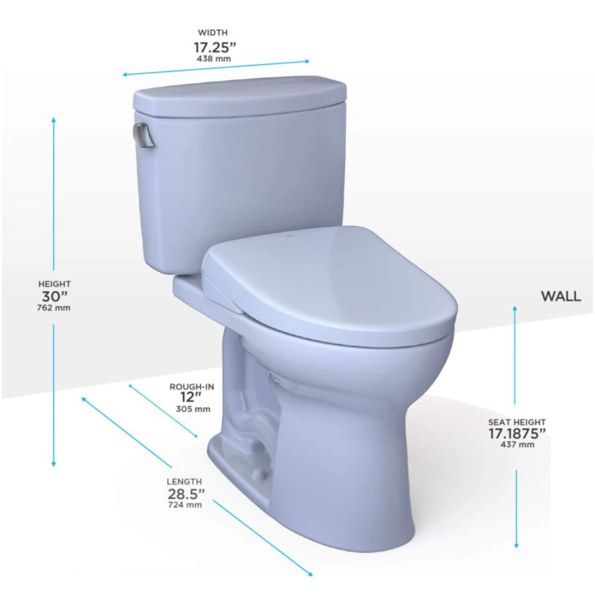 [MW4544736CEFG#01] TOTO Drake II 1.28 GPF Chair Height Toilet With S7A Tornado Flush And Night Light (SAK78957) - Image 4