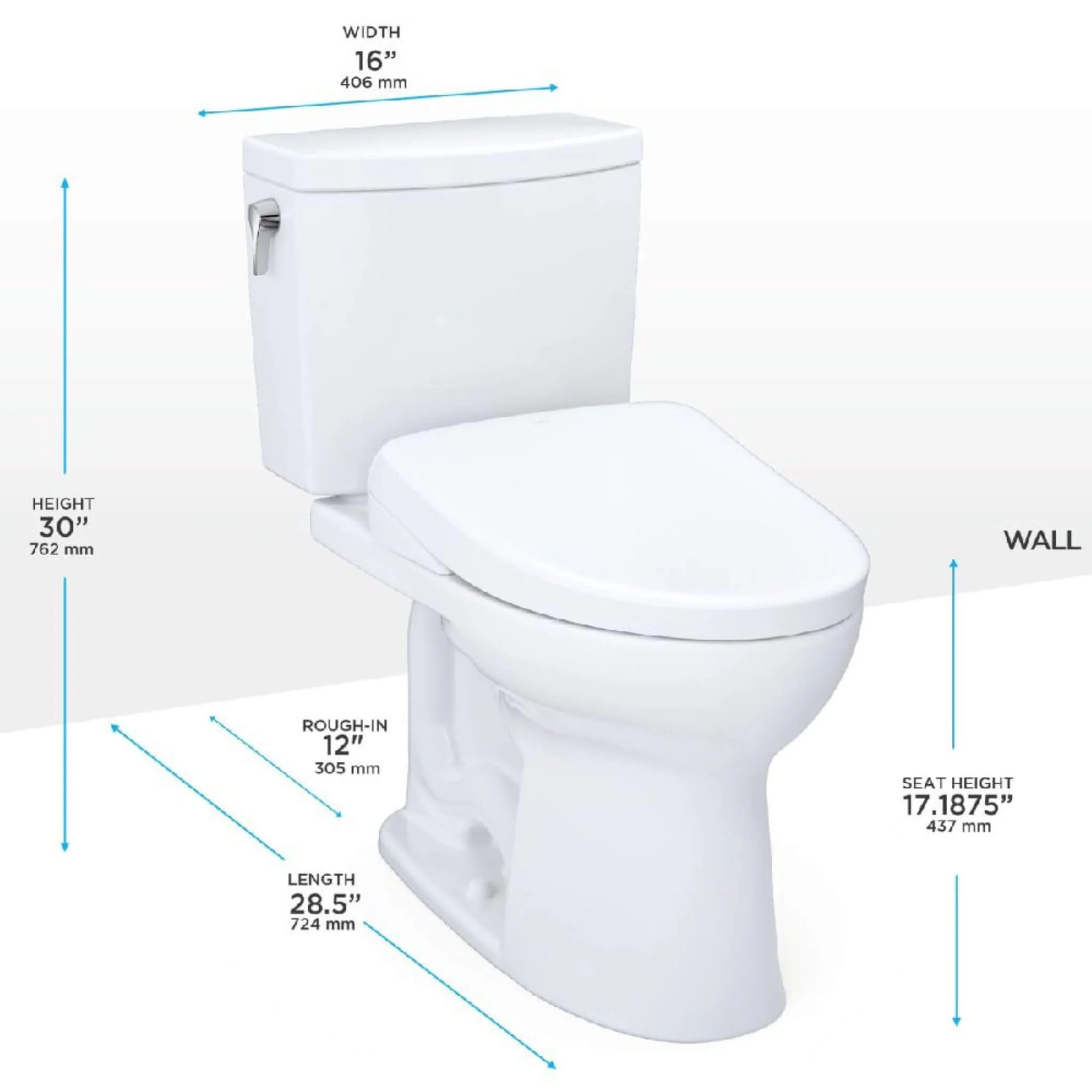 [MW4544736CUFG#01] TOTO Drake II Washlet S7A With 1.0 GPF Elongated Bidet Toilet (SAK27924) - Image 4