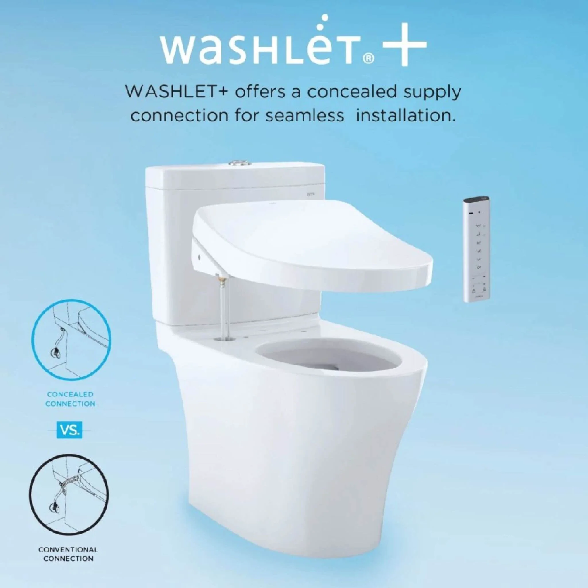 [MW4943084CEMFG#01] TOTO Connelly Washlet C5 With 1.28 GPF Ewater Elongated Bidet Toilet (SAK65923) - Image 3