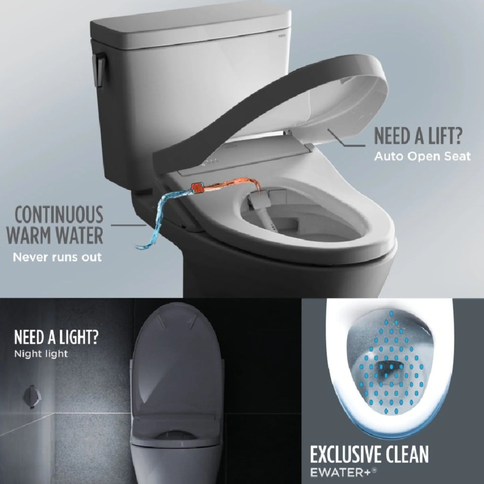 [MW7764726CEG#01] TOTO Drake 1.28 GPF Two Piece Washlet Elongated Toilet Seat With S7 Heated Bidet Seat  And EWater+ (SAK52645) - Image 7