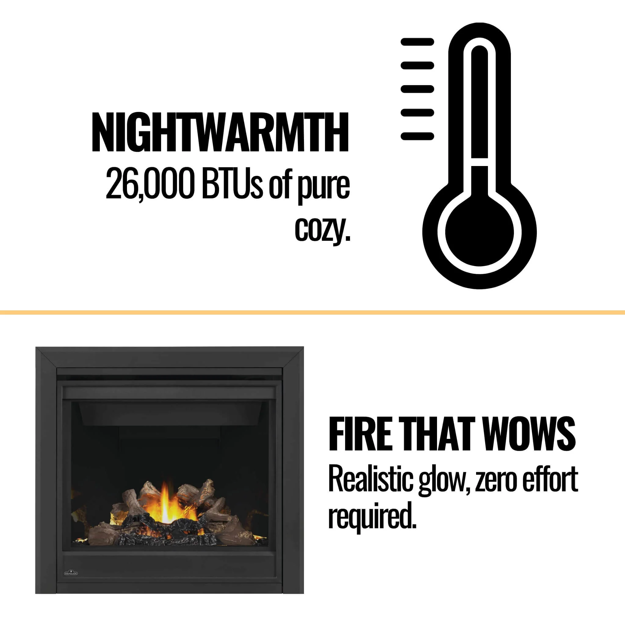 Napoleon Ascent 36 35-Inch Direct Vent Electronic Ignition Natural Gas Fireplace [BX36NTRE] (SAK75982) - Image 7
