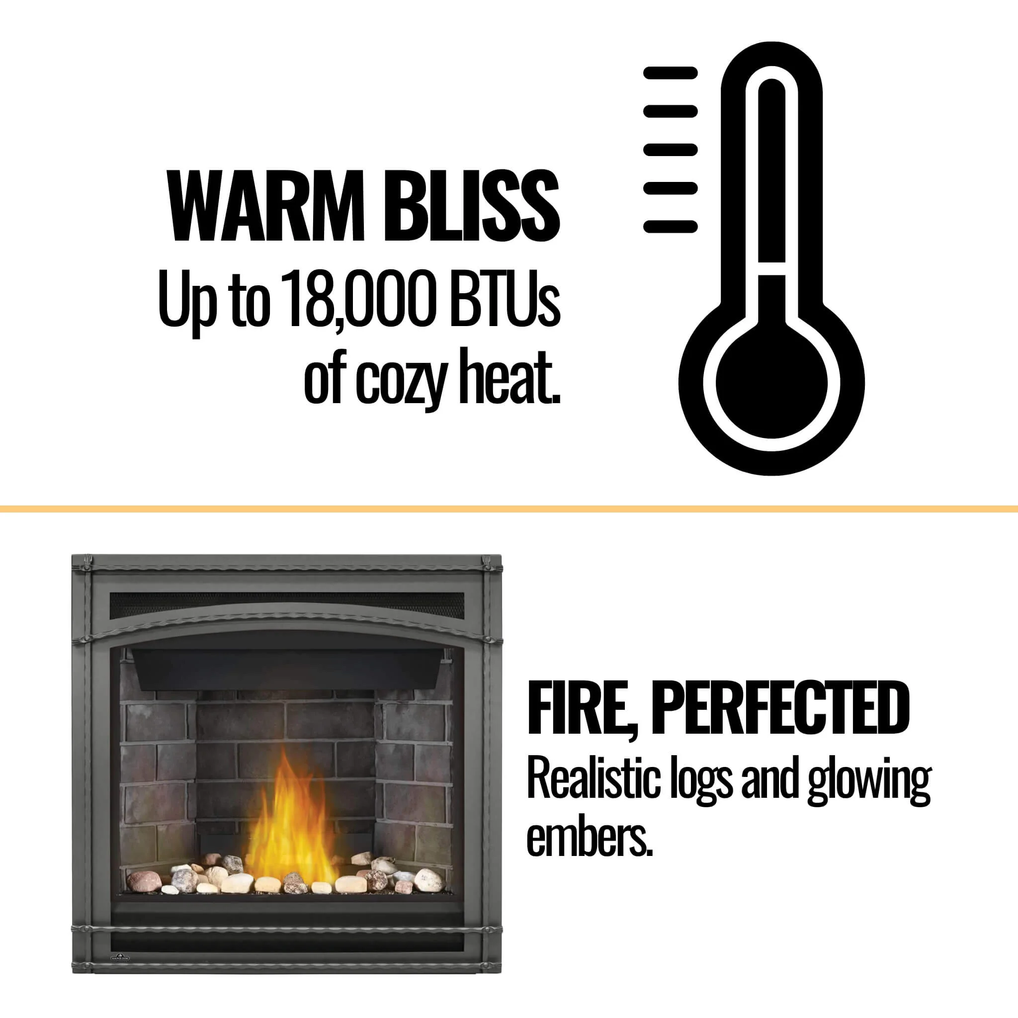 Napoleon Ascent 36 35-Inch Direct Vent Millivolt Ignition Natural Gas Fireplace [B36NTR-1] (SAK85316) - Image 4