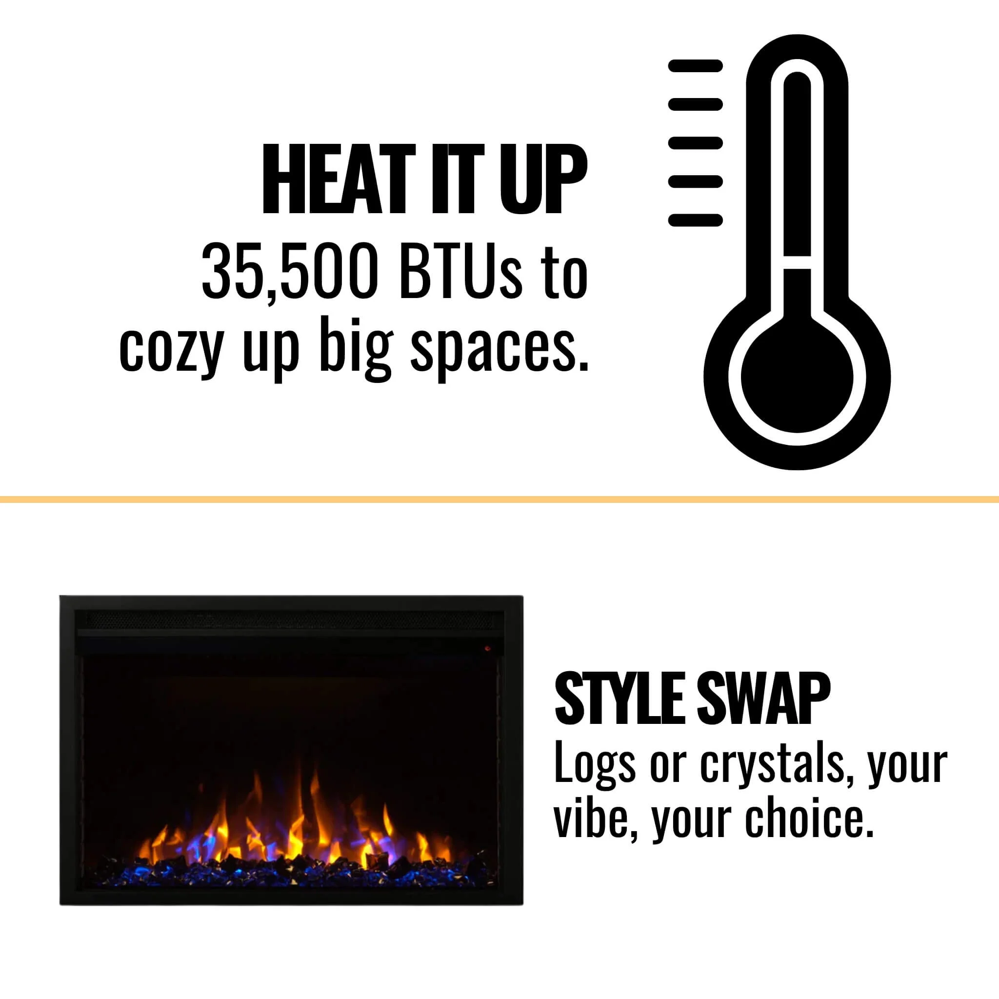 Napoleon Cineview Self-Trimming Electric Fireplace Insert, 30" [NEFB30H] (SAK31022) - Image 8
