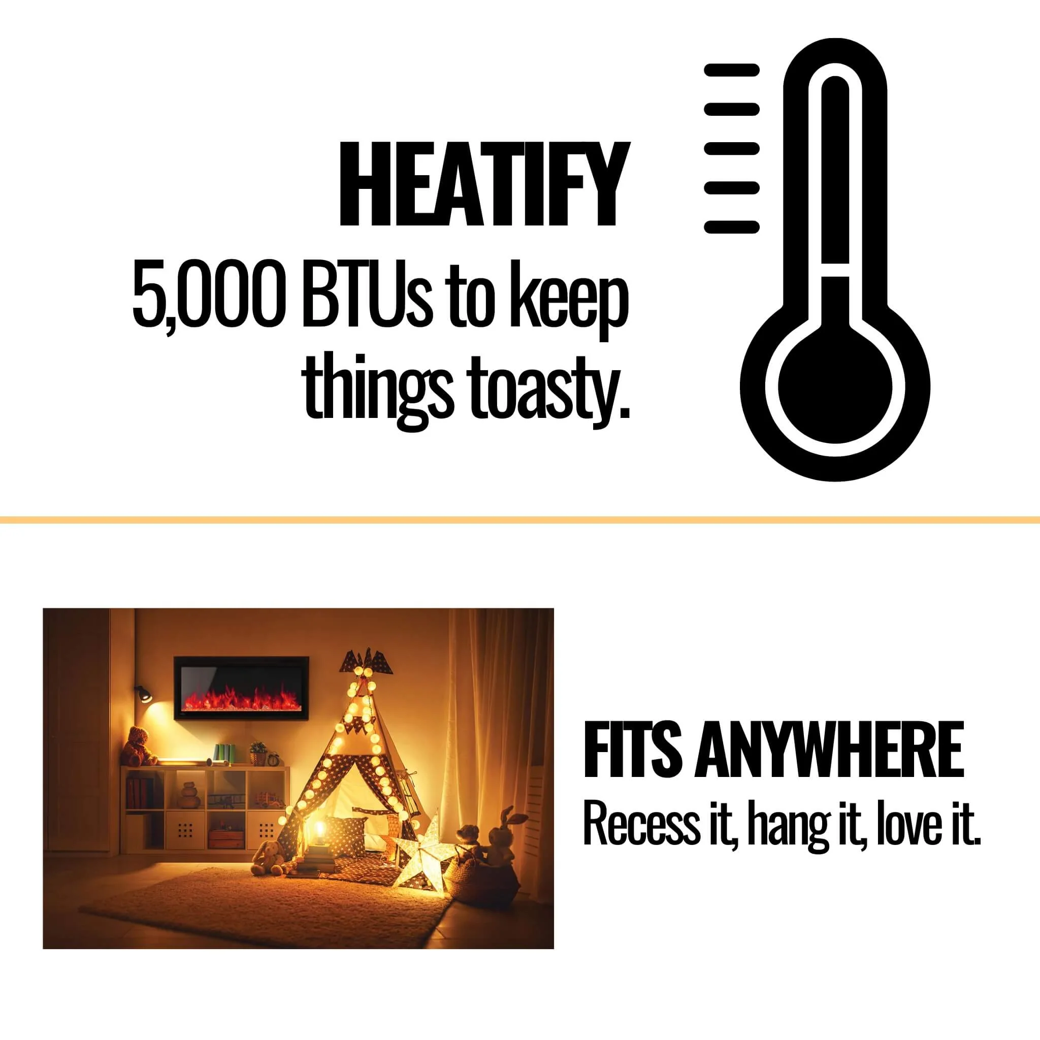 Napoleon Entice Wall-Hanging Electric Fireplace With Multi-Function Remote Control (SAK74519) - Image 13