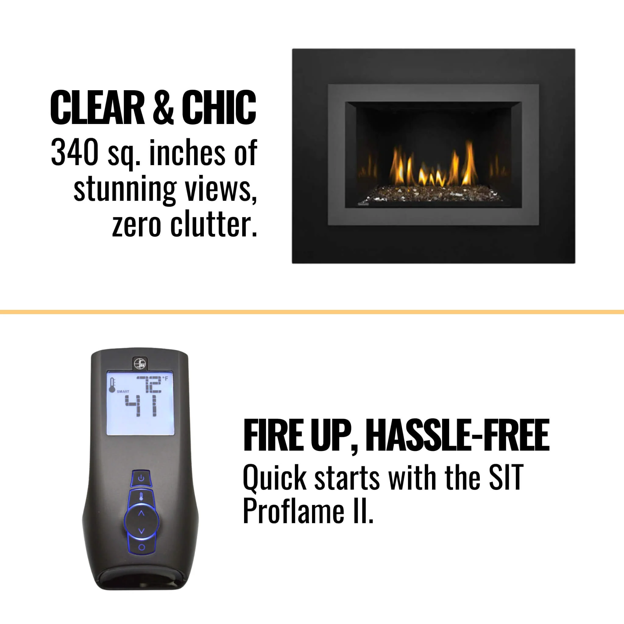 Napoleon Oakville 3 Glass Direct Vent Electronic Ignition Natural Gas Fireplace Insert, 28" [GDIG3N] (SAK29675) - Image 8
