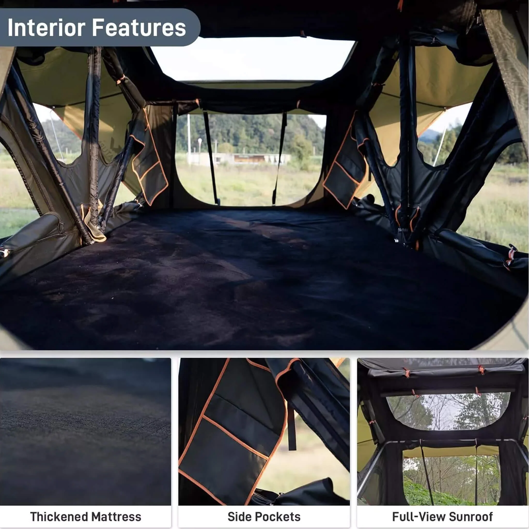 Naturnest Andromeda Green Soft-Shell Rooftop Tent With Large Panoramic Skylight & YKK Doors (SAK50612) - Image 15