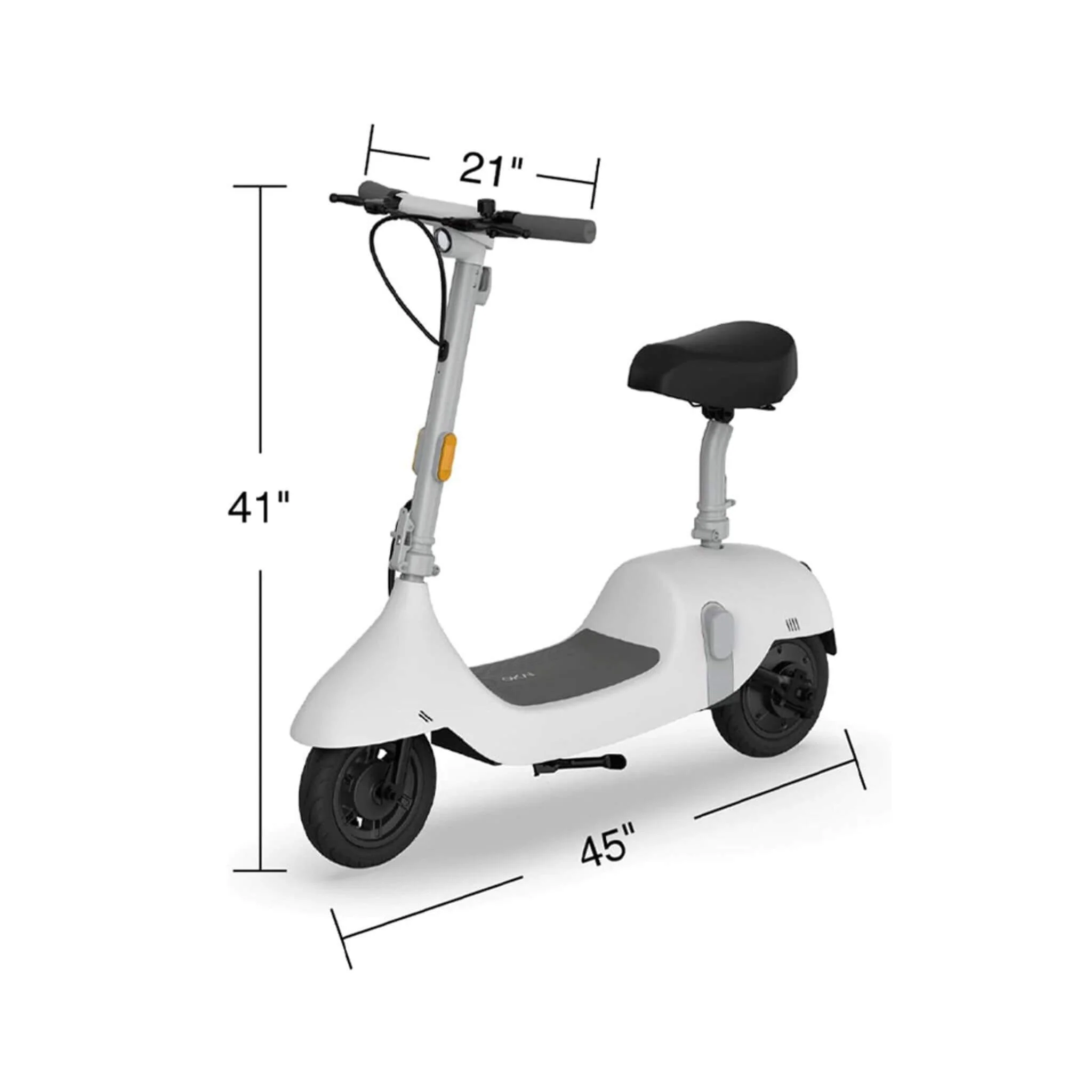 Okai Beetle Pro EA10C 900W 48V/10.4AH Small Foldable Electric Scooter With Seat, White (SAK73526) - Image 8