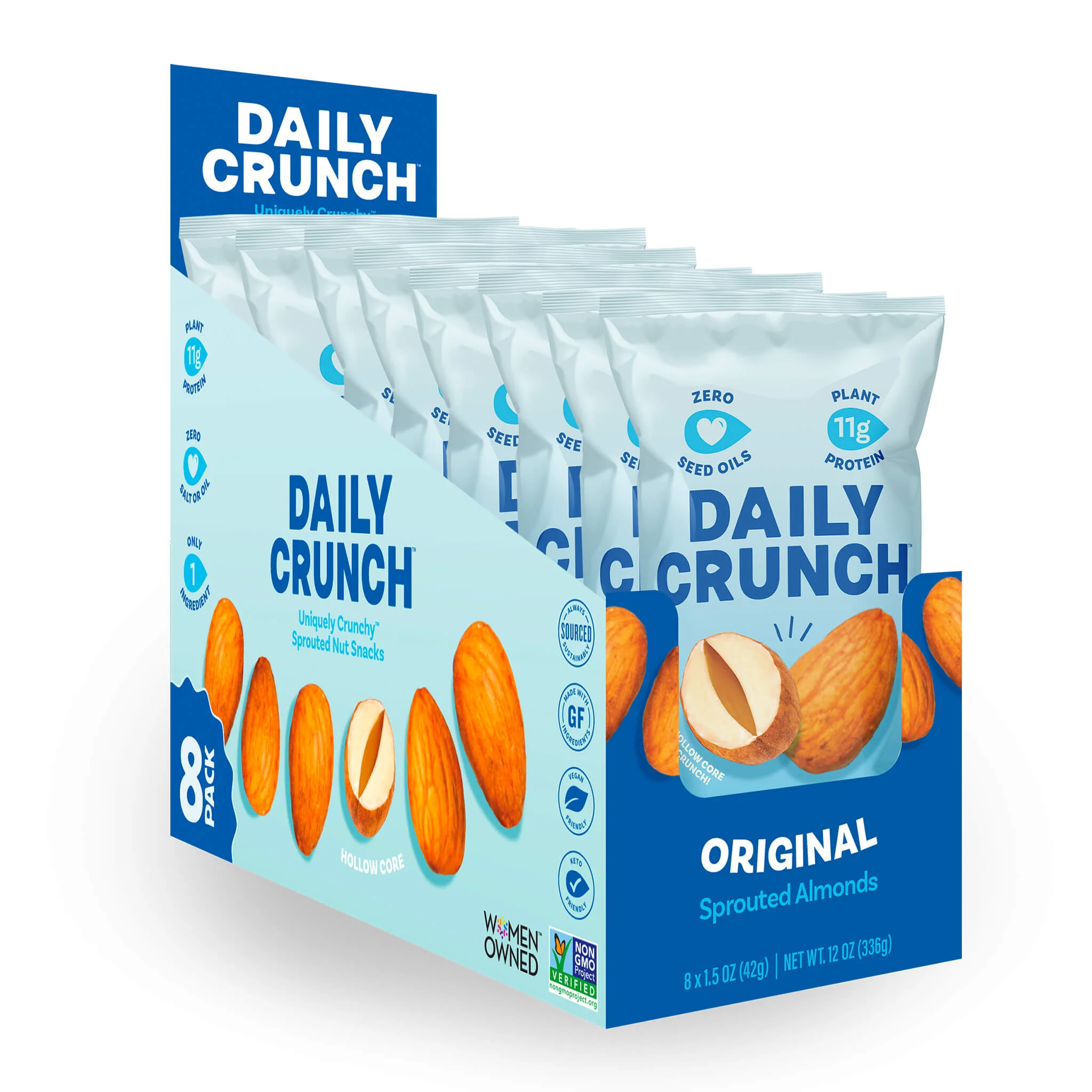 Daily Crunch Original Sprouted Almonds (Snack Pack) - Image 2