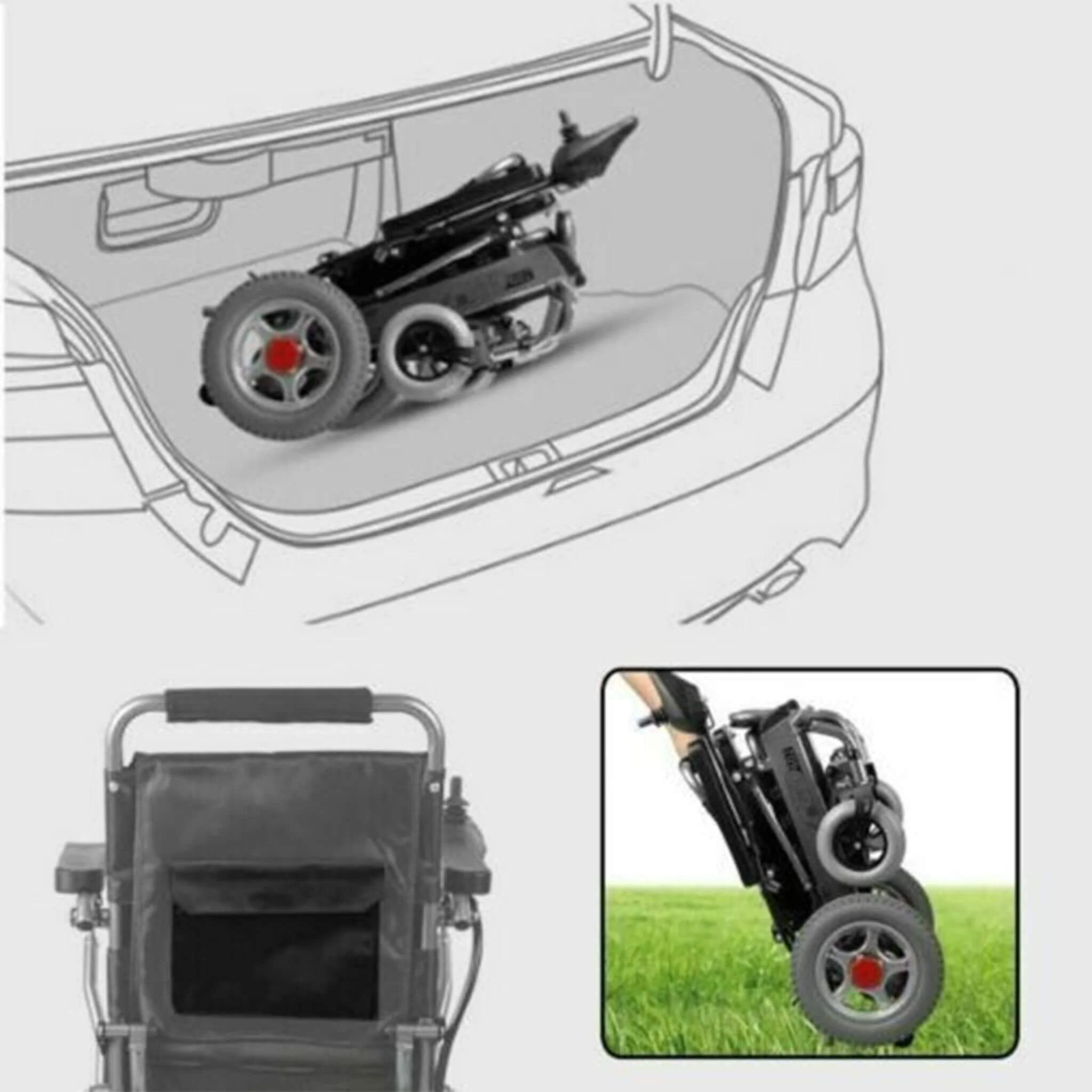 PCMOS WD602 17.5-Inch Heavy-Duty Electric Motorized Lightweight Wheelchair, 250LBS (SAK56491) - Image 9
