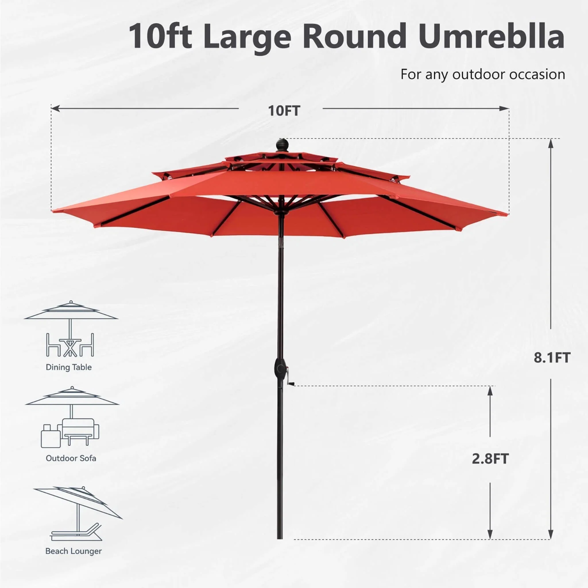 Alora Premium 6-Piece Bar Patio Furniture Set With Umbrella, Swivel Chairs, And Cushions (SAK90375) - Image 10