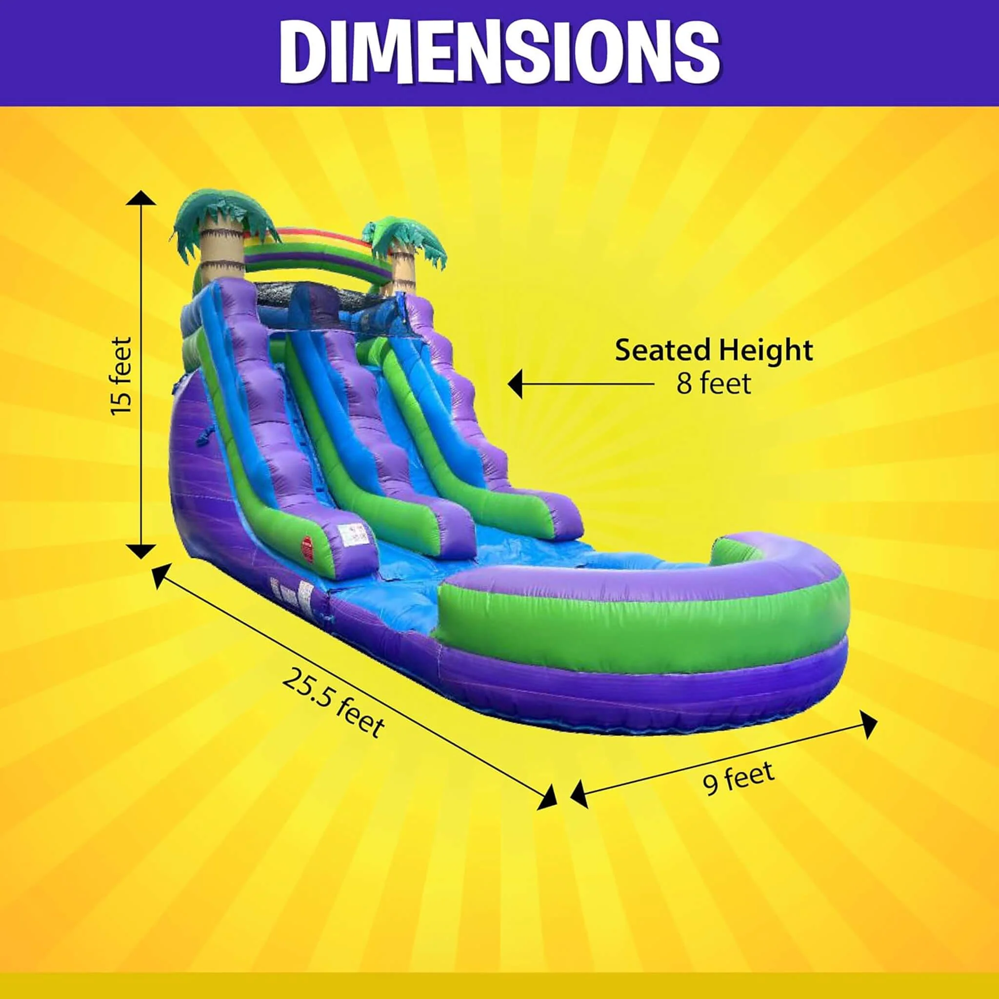 Large Purple Marble Inflatable Water Slide With Pool And Blower (SAK82910) - Image 13