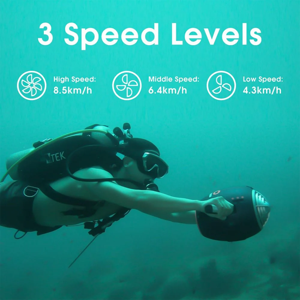 RBS WARP 10 630W 3-Speed Underwater Sea Scooter For Scuba Diving And Snorkeling (SAK94185) - Image 9