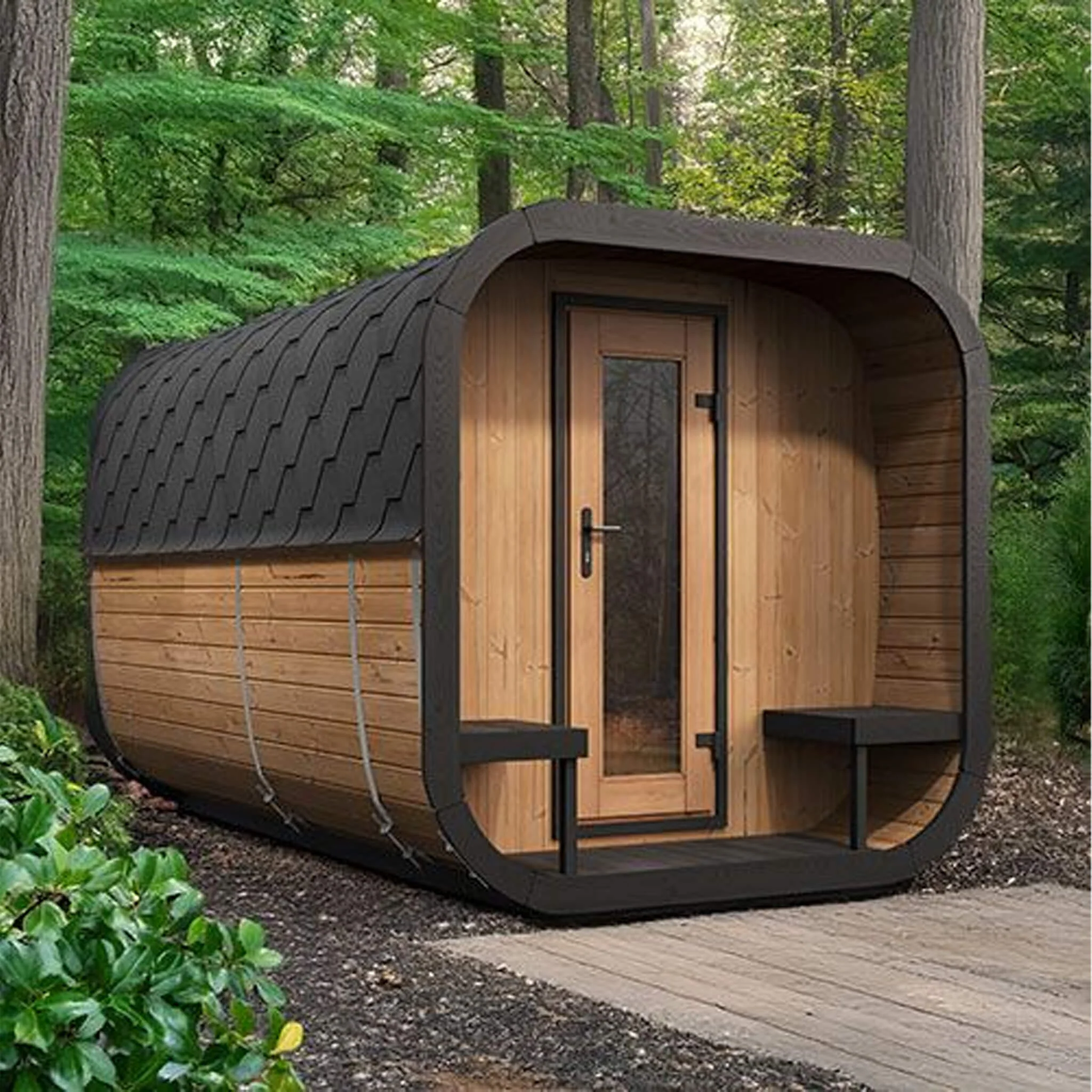 SaunaLife Model CL12GCP Cube-Series Outdoor 8-Person Home Sauna Kit [CL12GCP] (SAK38741) - Image 3