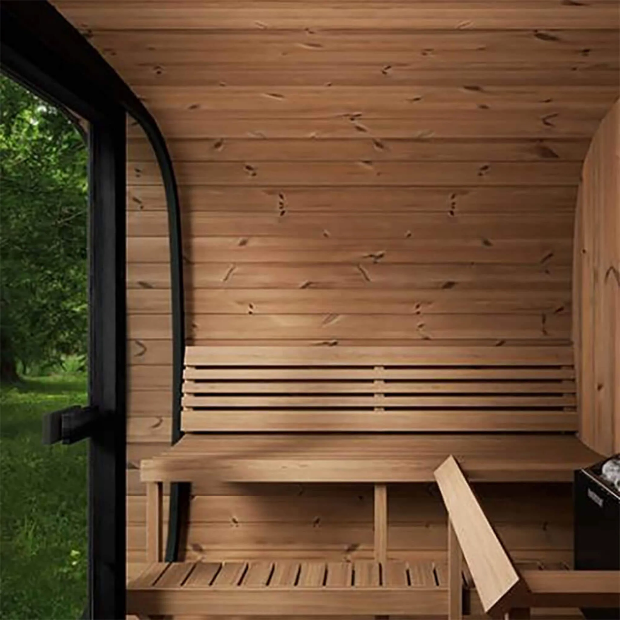 SaunaLife Model CL7G 6-Person Cube-Series Luxury Wooden Outdoor Home Sauna Kit [SL-MODELCL7G] (SAK95274) - Image 8